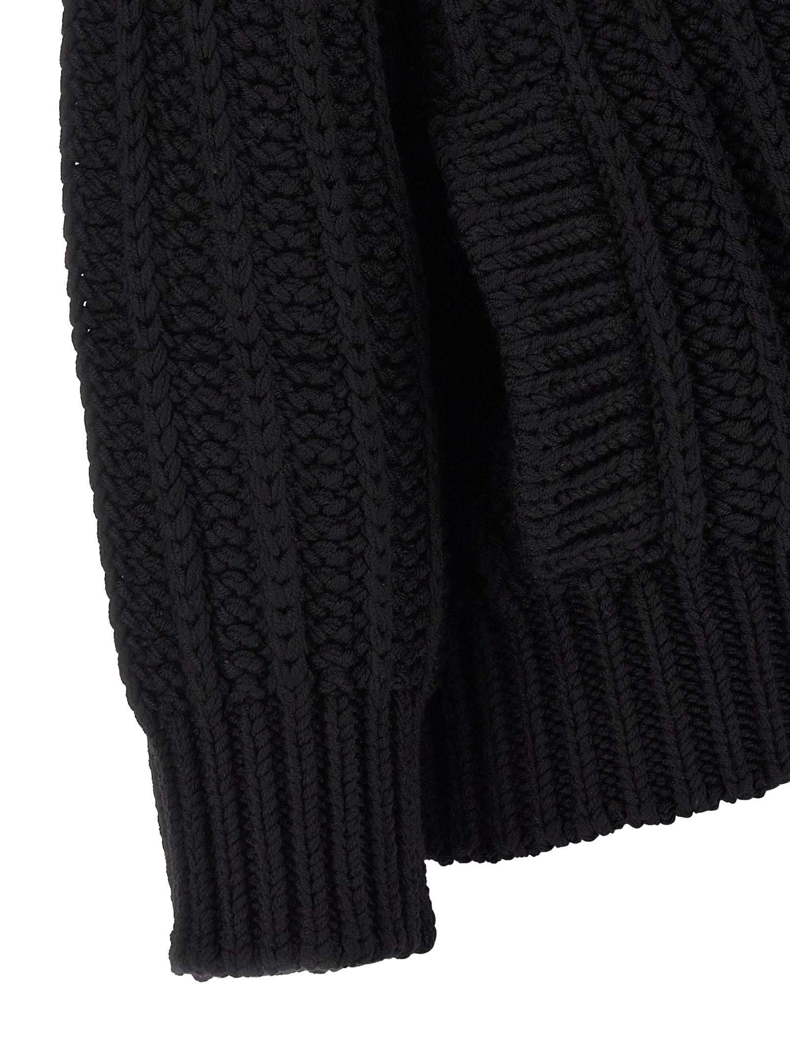 Dolce & Gabbana Schwarzer Cardigan aus Schurwolle