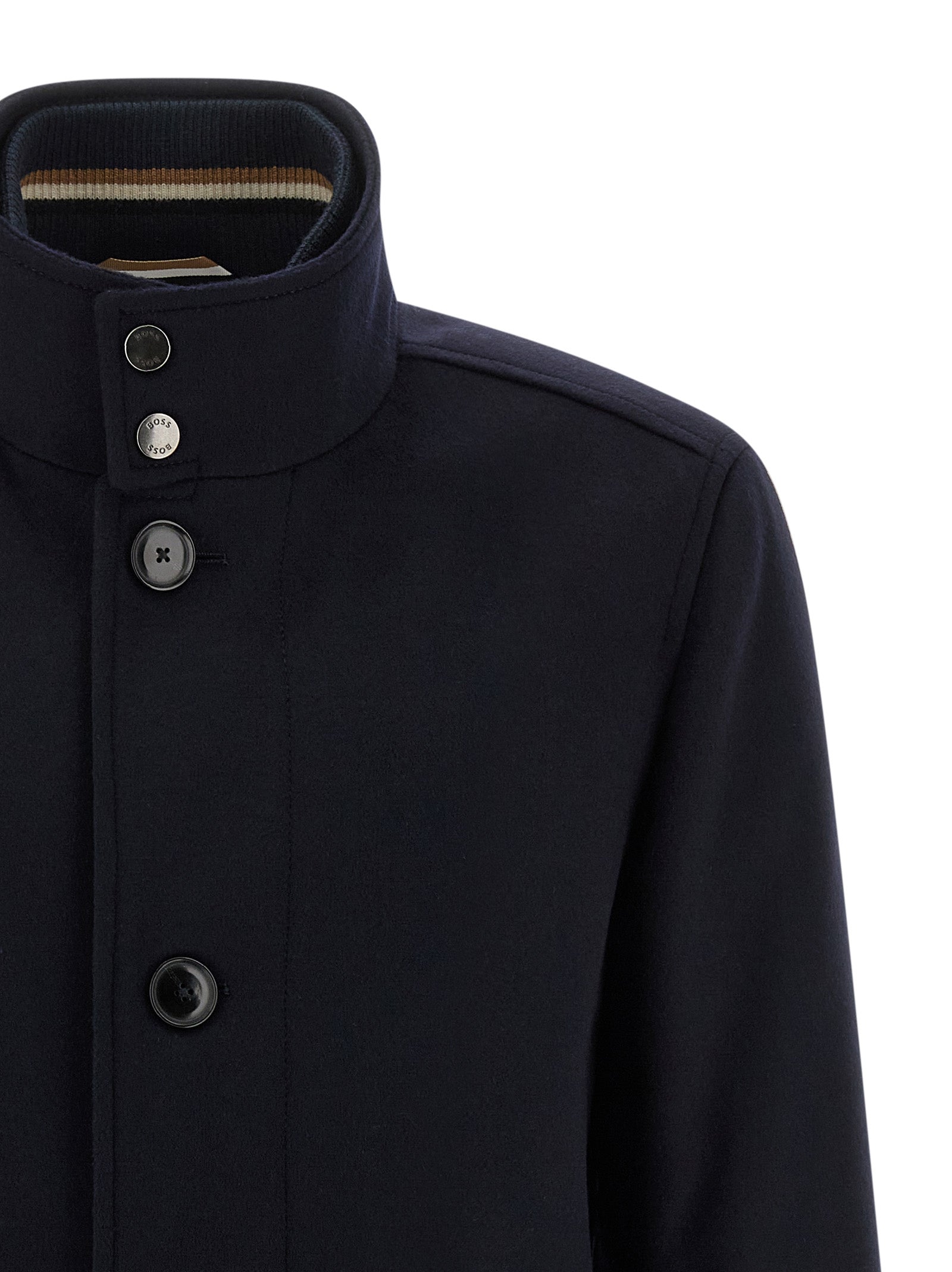 Hugo Boss Blauer Wollmantel