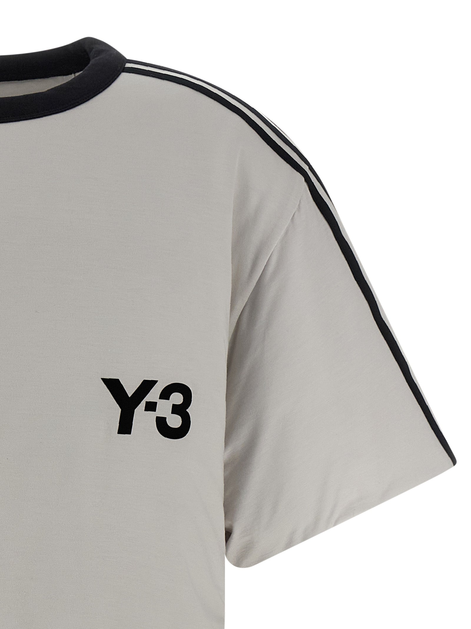 Y-3 Graues Lyocell T-Shirt