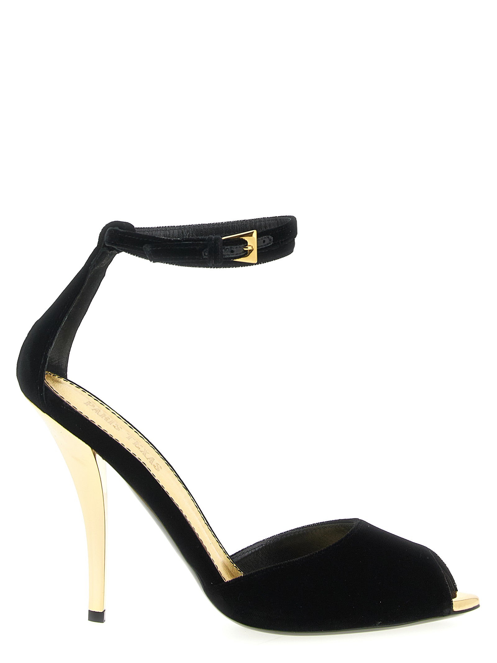 Paris Texas Schwarze Sandalen mit Stilettoabsatz aus Viskose