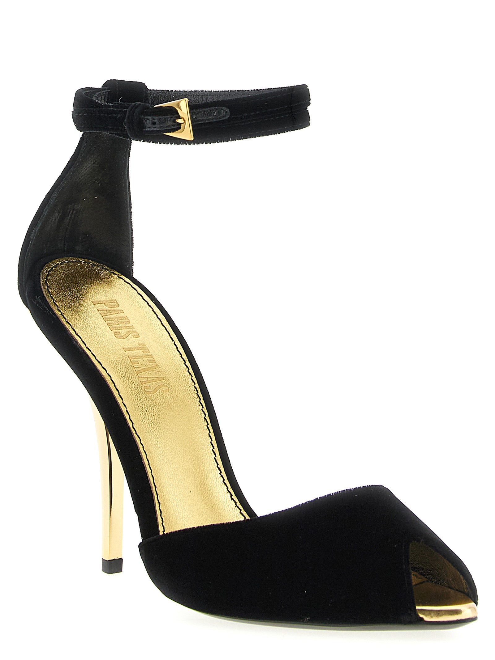 Paris Texas Schwarze Sandalen mit Stilettoabsatz aus Viskose
