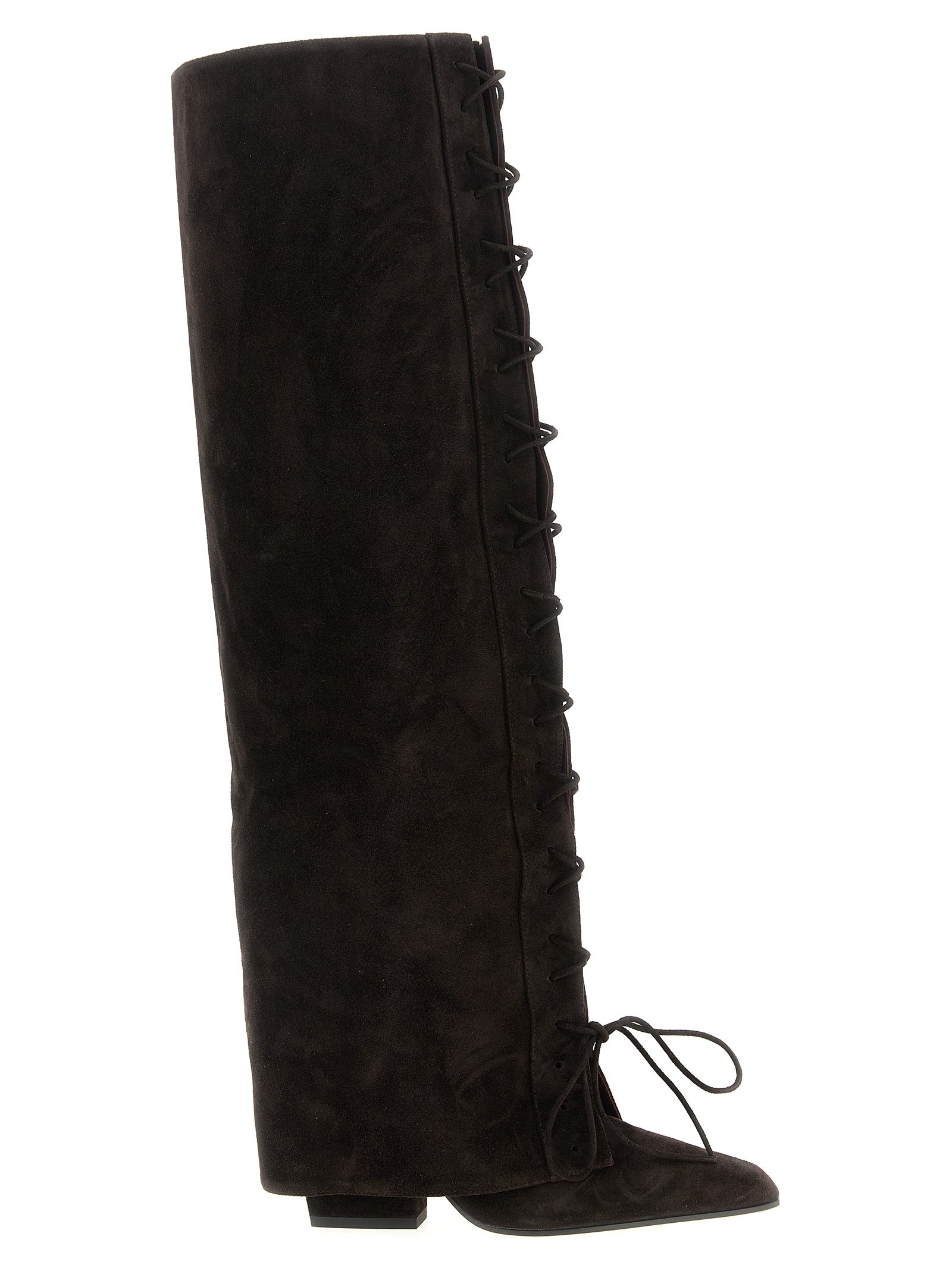 Paris Texas Braun Kalbsleder Overknee-Stiefel