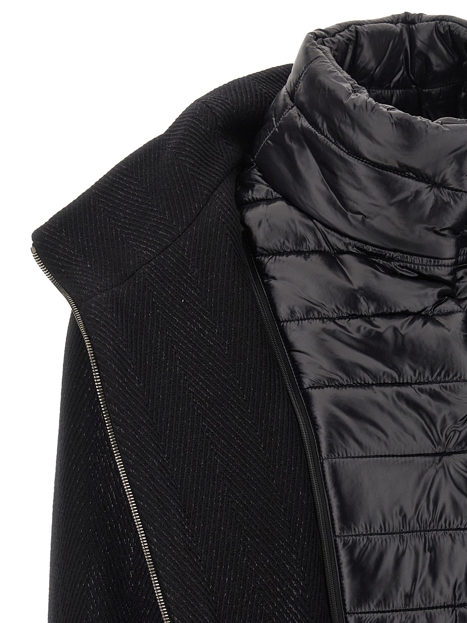 Herno Schwarzer Wollmantel