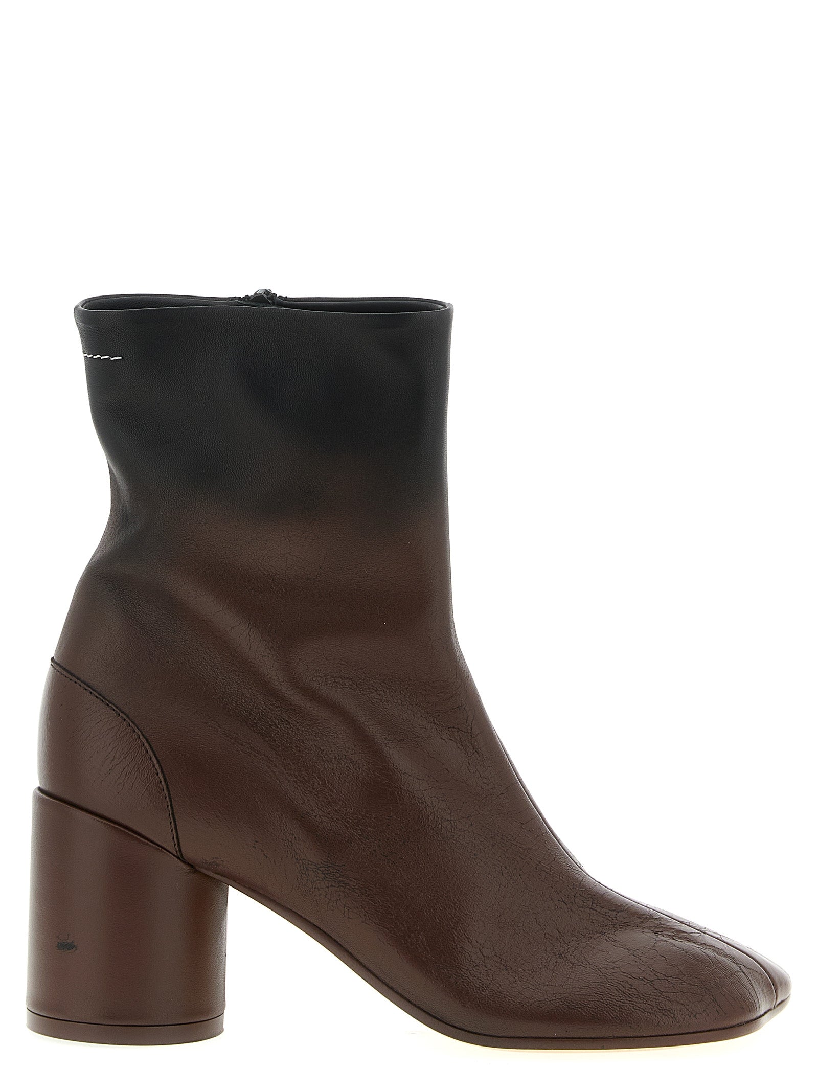MM6 Maison Margiela Braune Lammleder-Stiefeletten