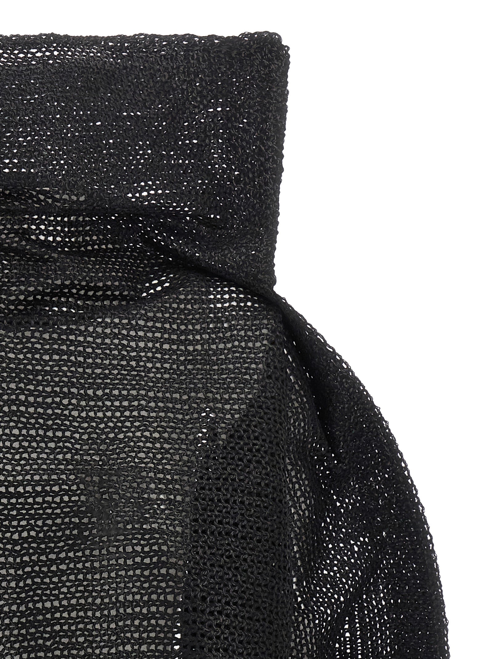 Issey Miyake Schwarzer Wollpullover