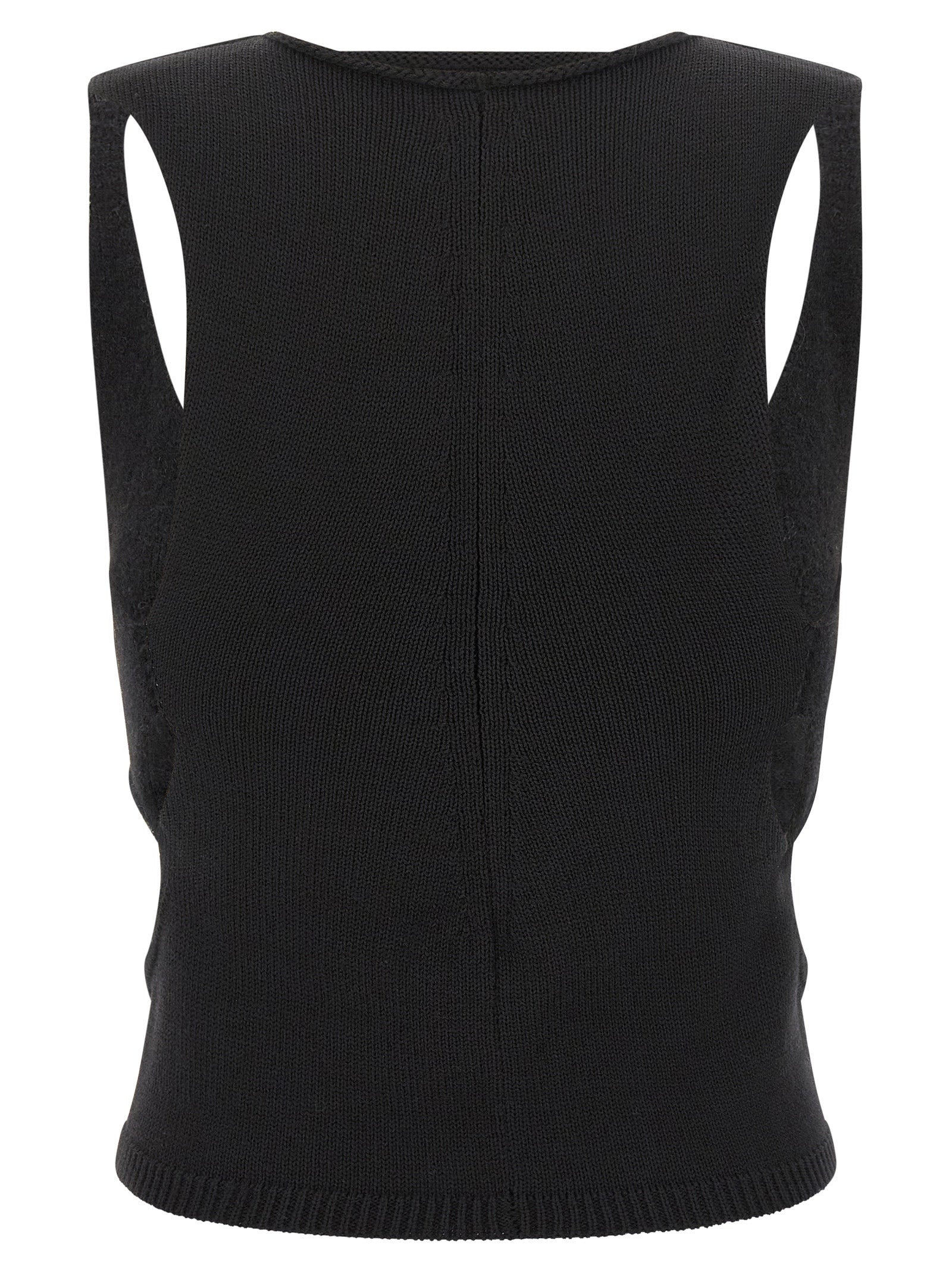 Rick Owens Schwarze Woll-Tanktops