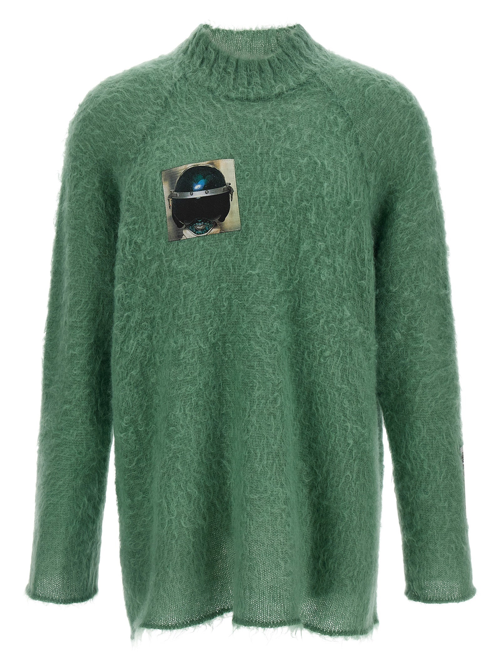 Undercover Zweifarbige Wollstrickjacke