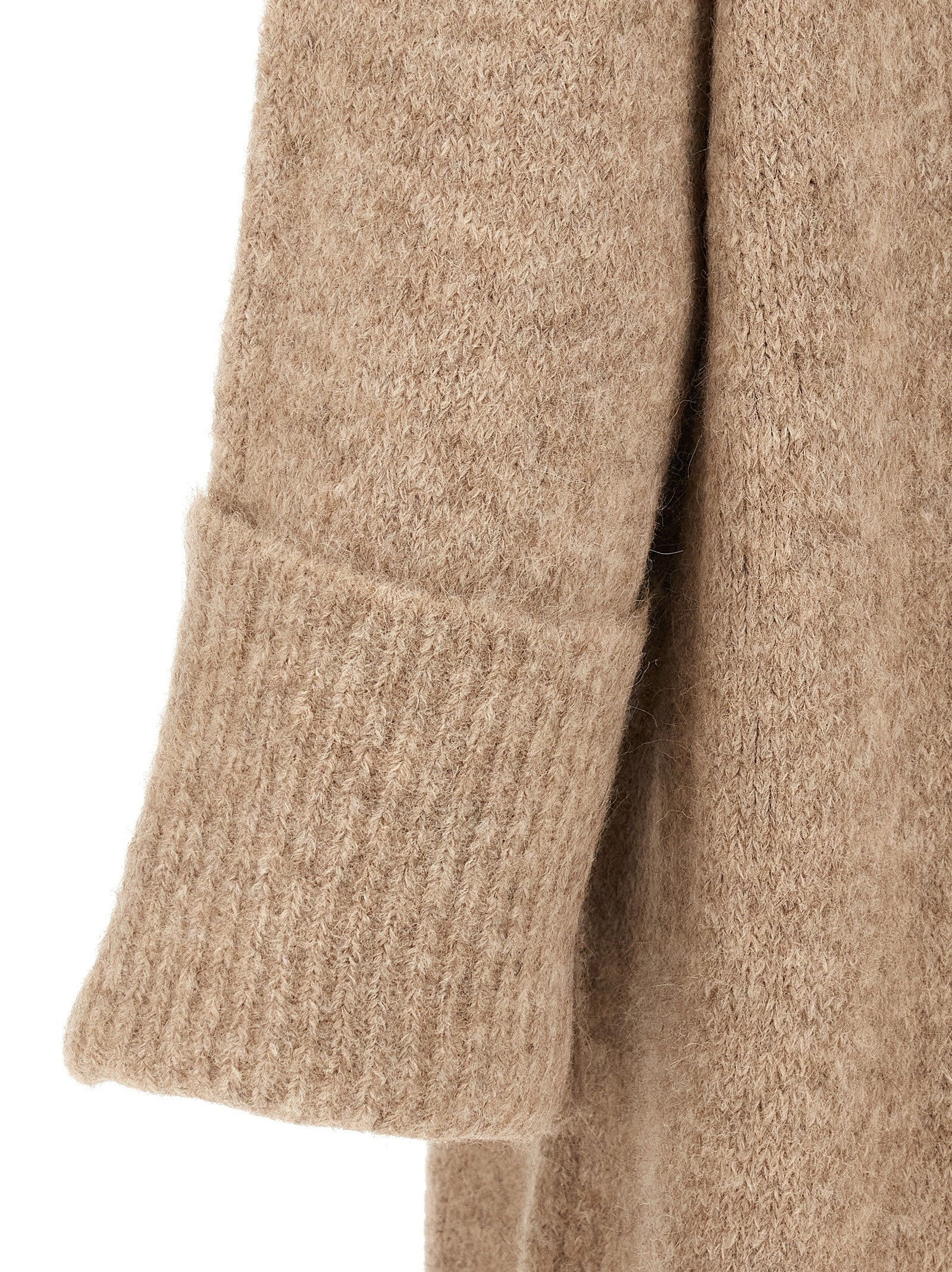 Entire Studios Beige Alpaka-Leder Midikleid