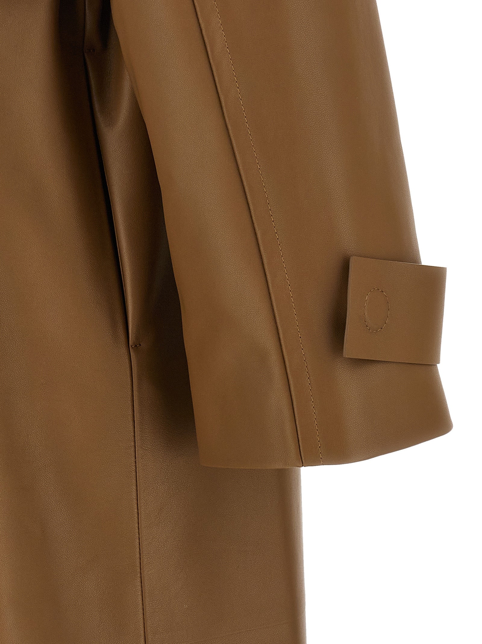 Fendi Brauner Lammleder-Mantel