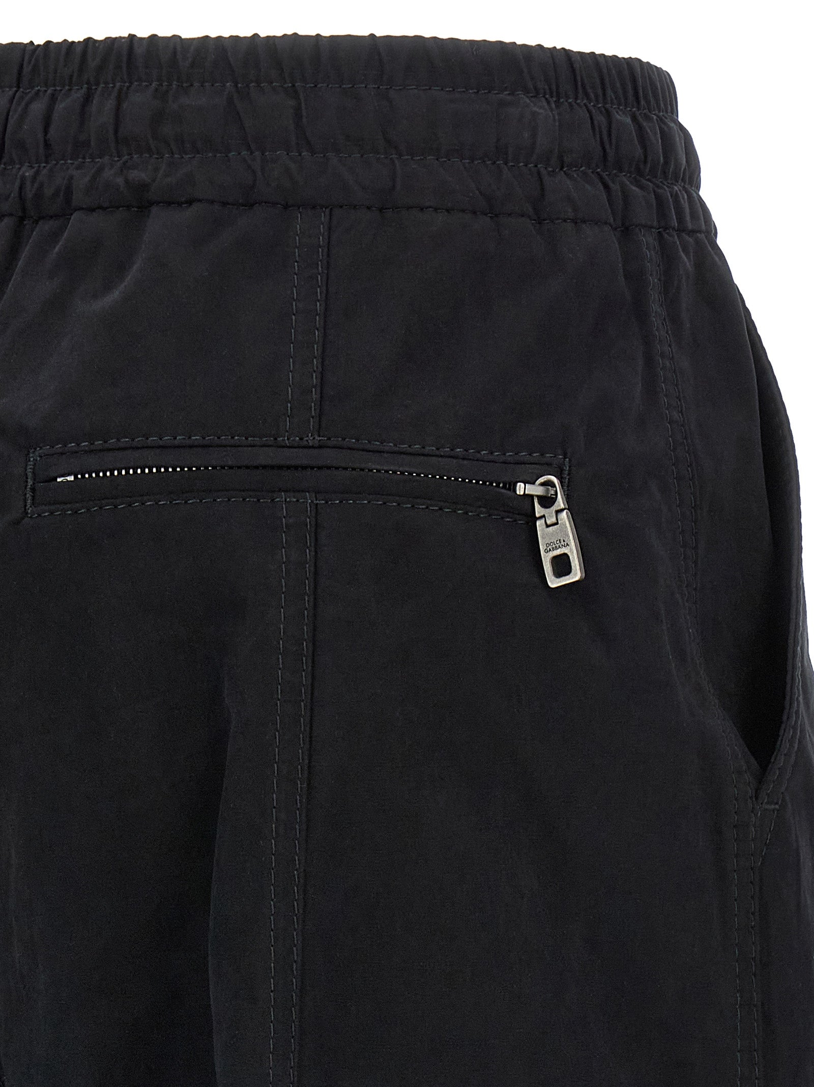 Dolce & Gabbana Schwarze Cargo-Hose aus Baumwolle