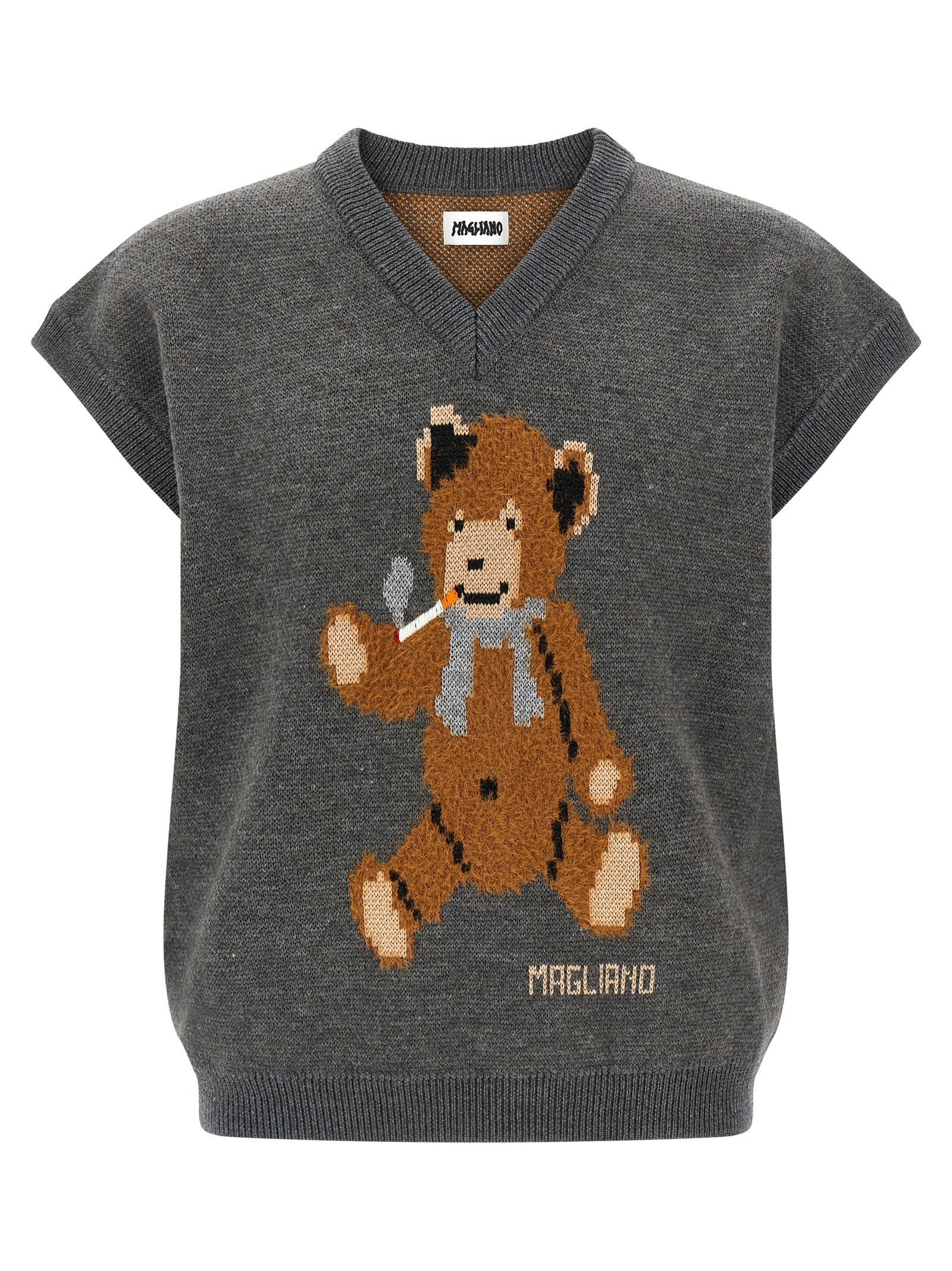 Magliano Grauer Wollpullover