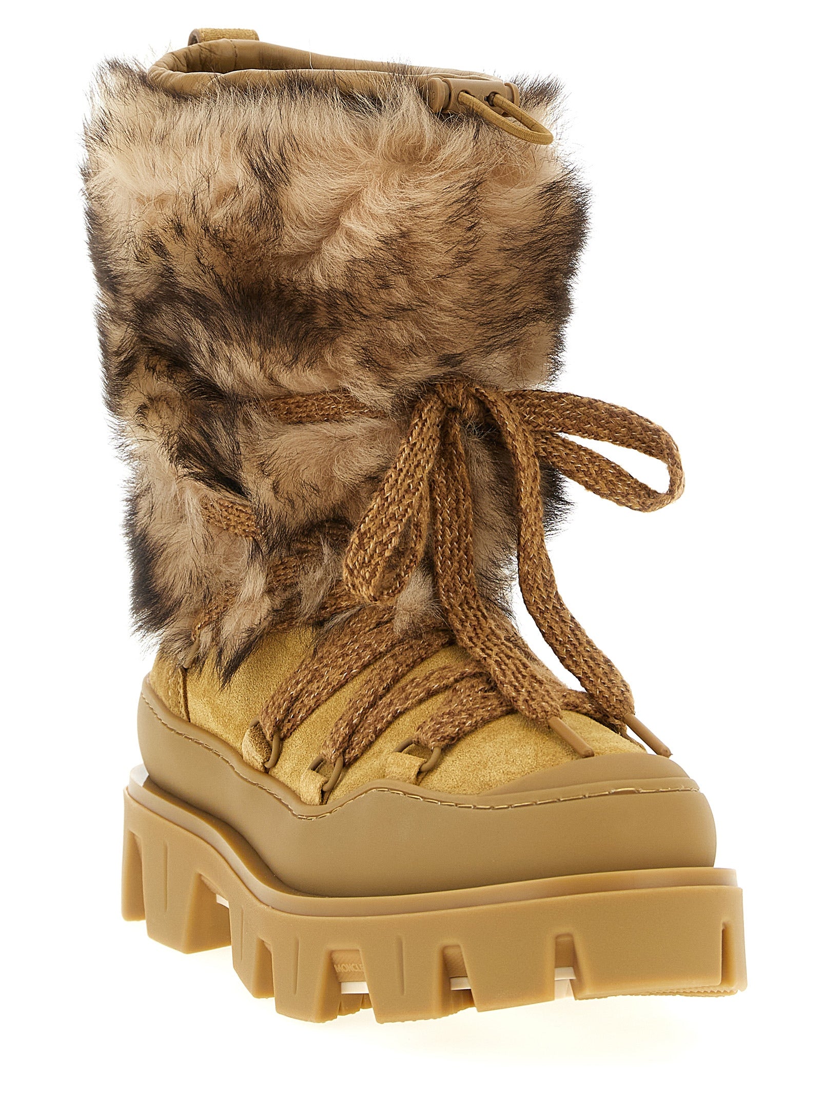 Moncler Braune Kalbsleder-Stiefel