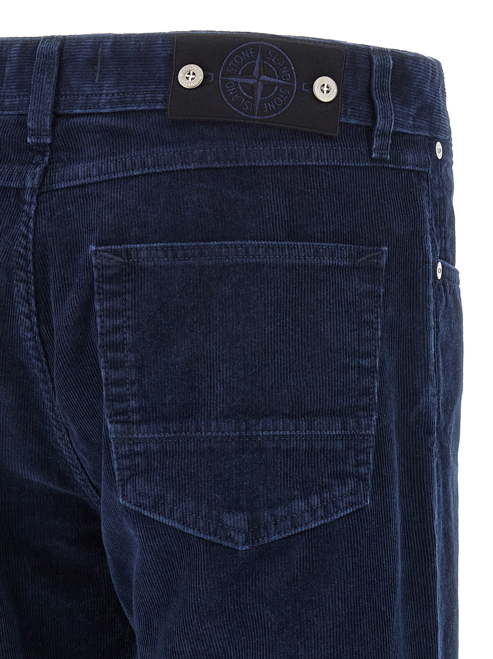 Stone Island Blaue Baumwoll-Freizeithose