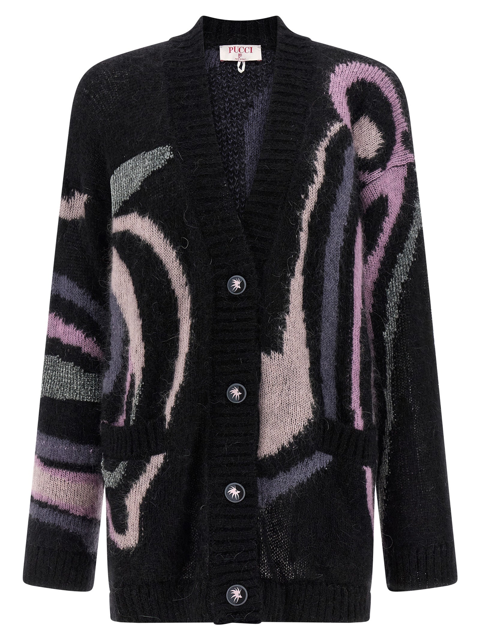 Emilio Pucci Schwarzer Wollcardigan