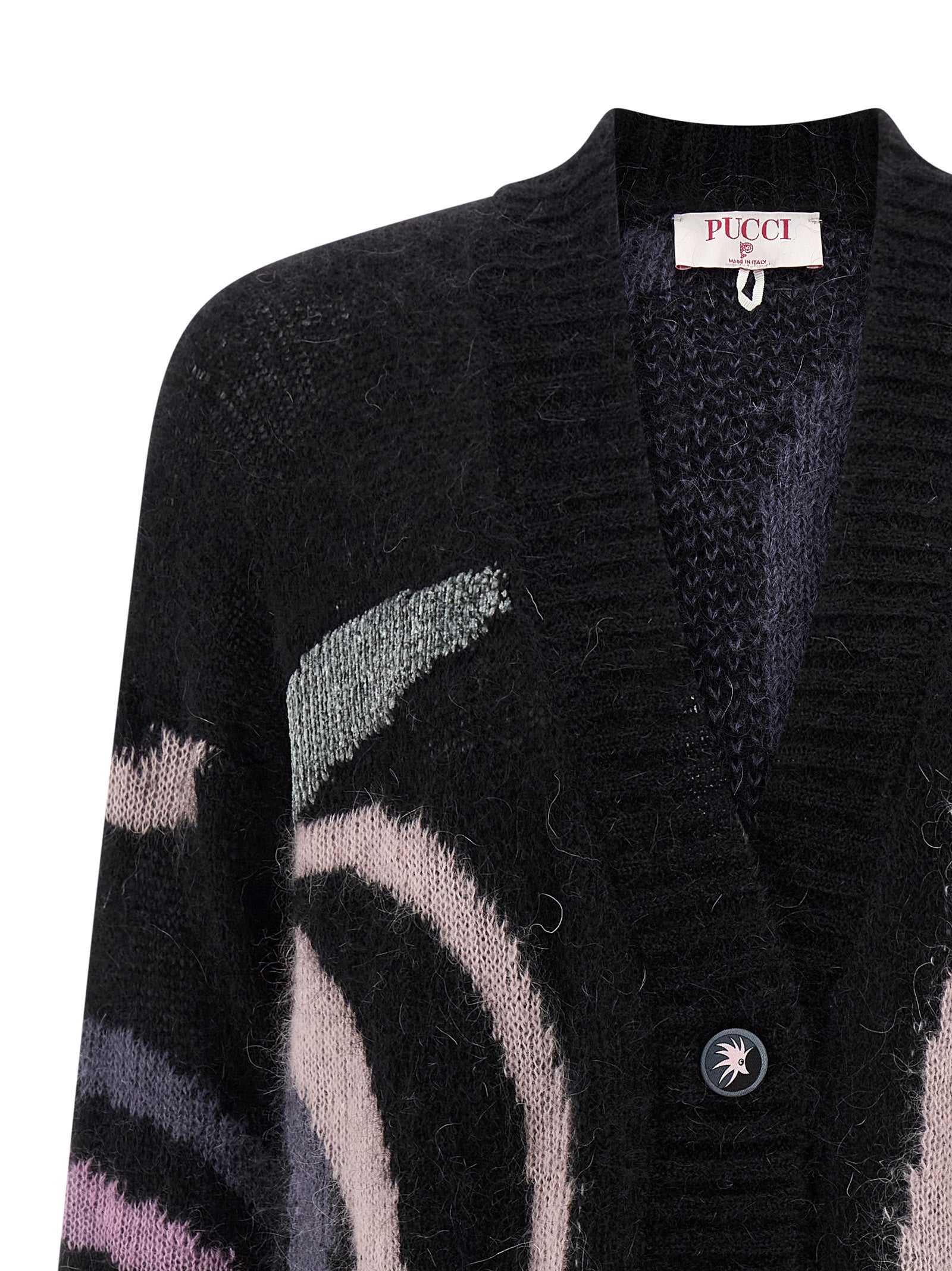Emilio Pucci Schwarzer Wollcardigan