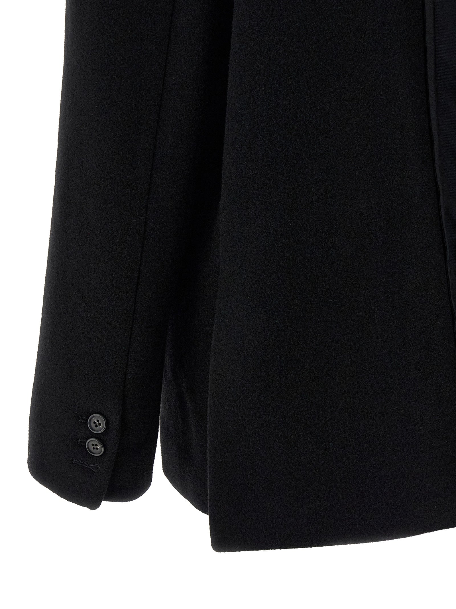 MM6 Maison Margiela Schwarzer Blazer aus reiner Schurwolle