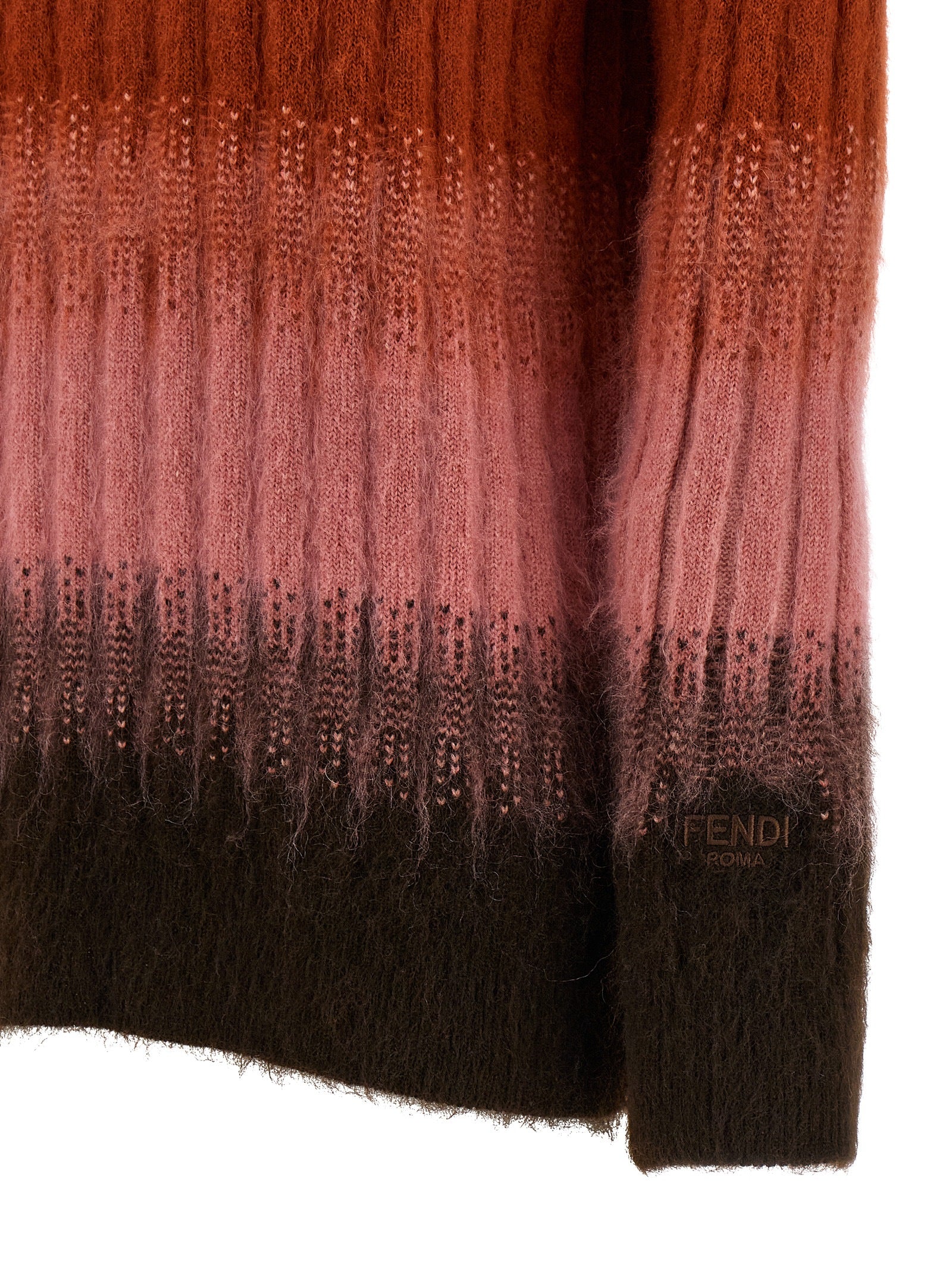 Fendi Mehrfarbige Wollstrickjacke