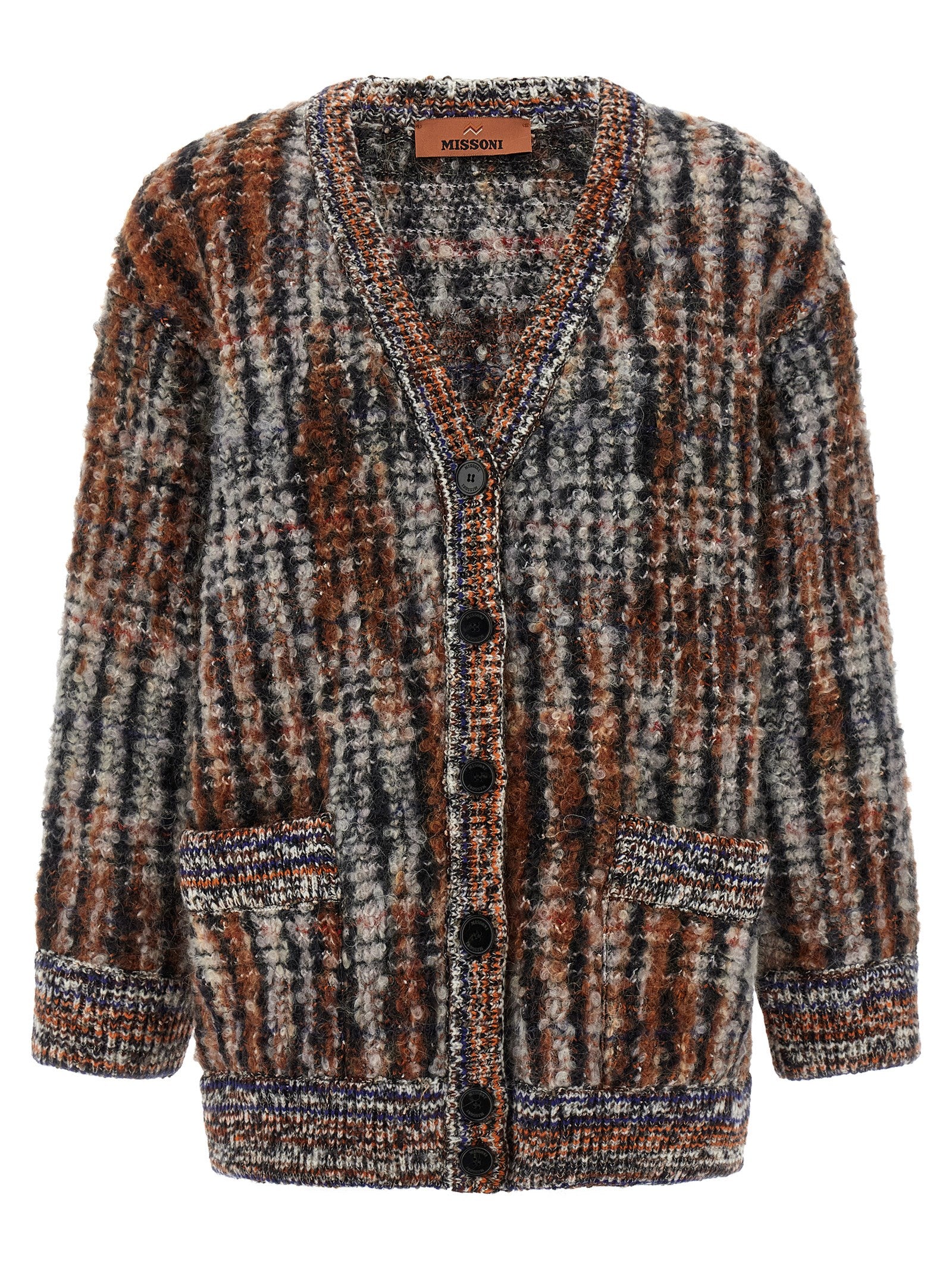 Missoni Mehrfarbige Wollstrickjacke
