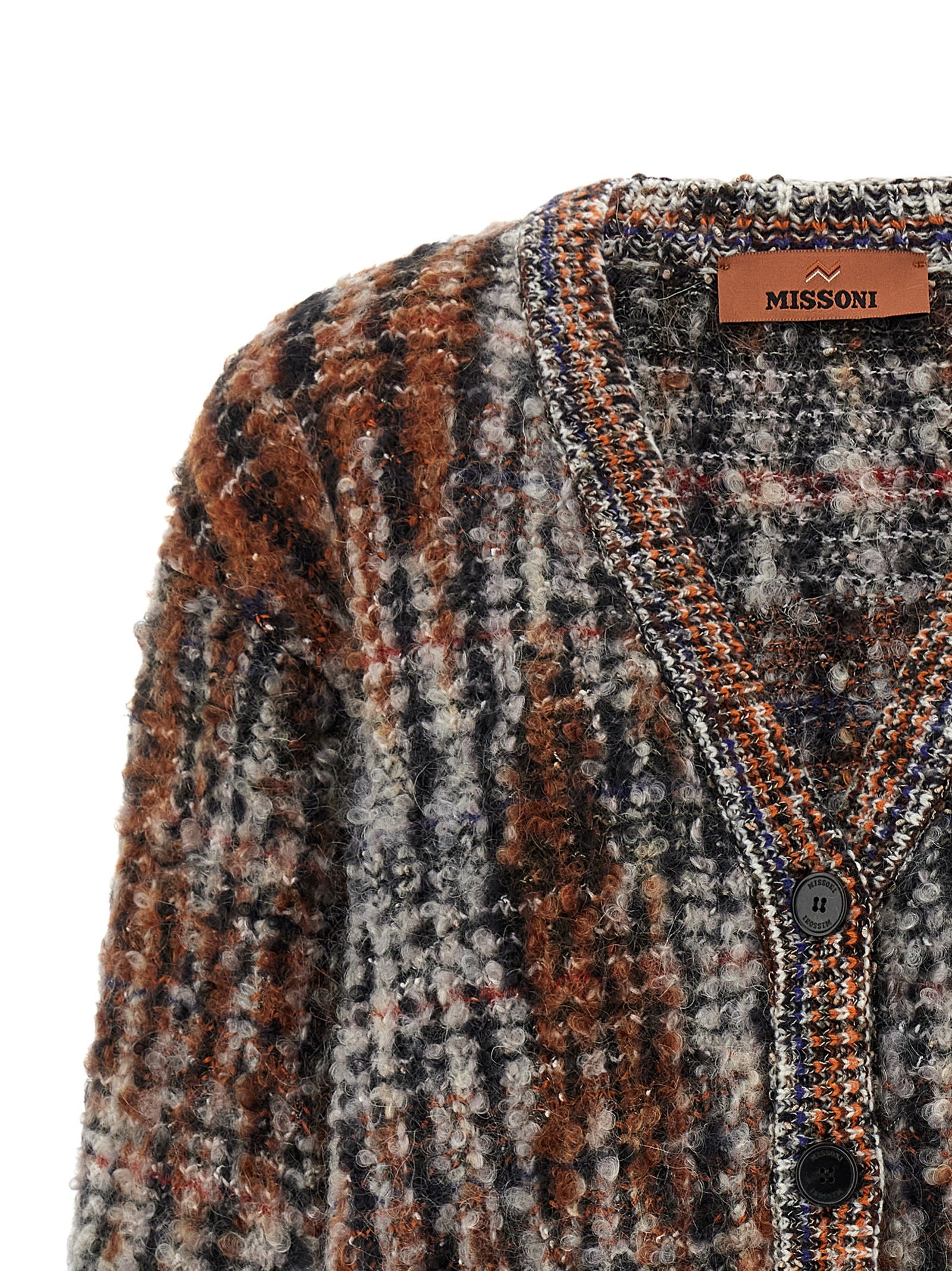 Missoni Mehrfarbige Wollstrickjacke