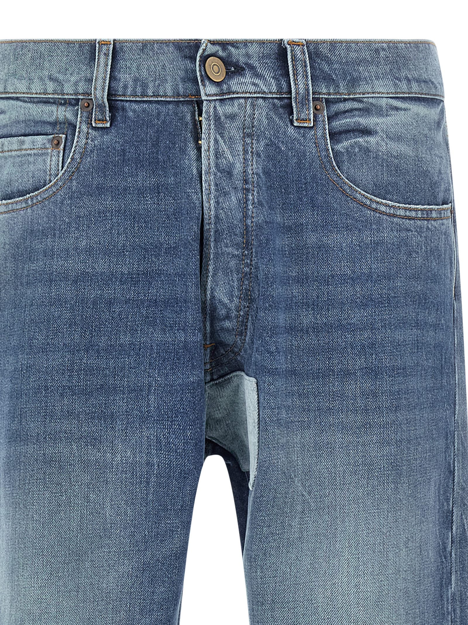 Maison Margiela Blaue Jeans aus Baumwolle im geraden Schnitt