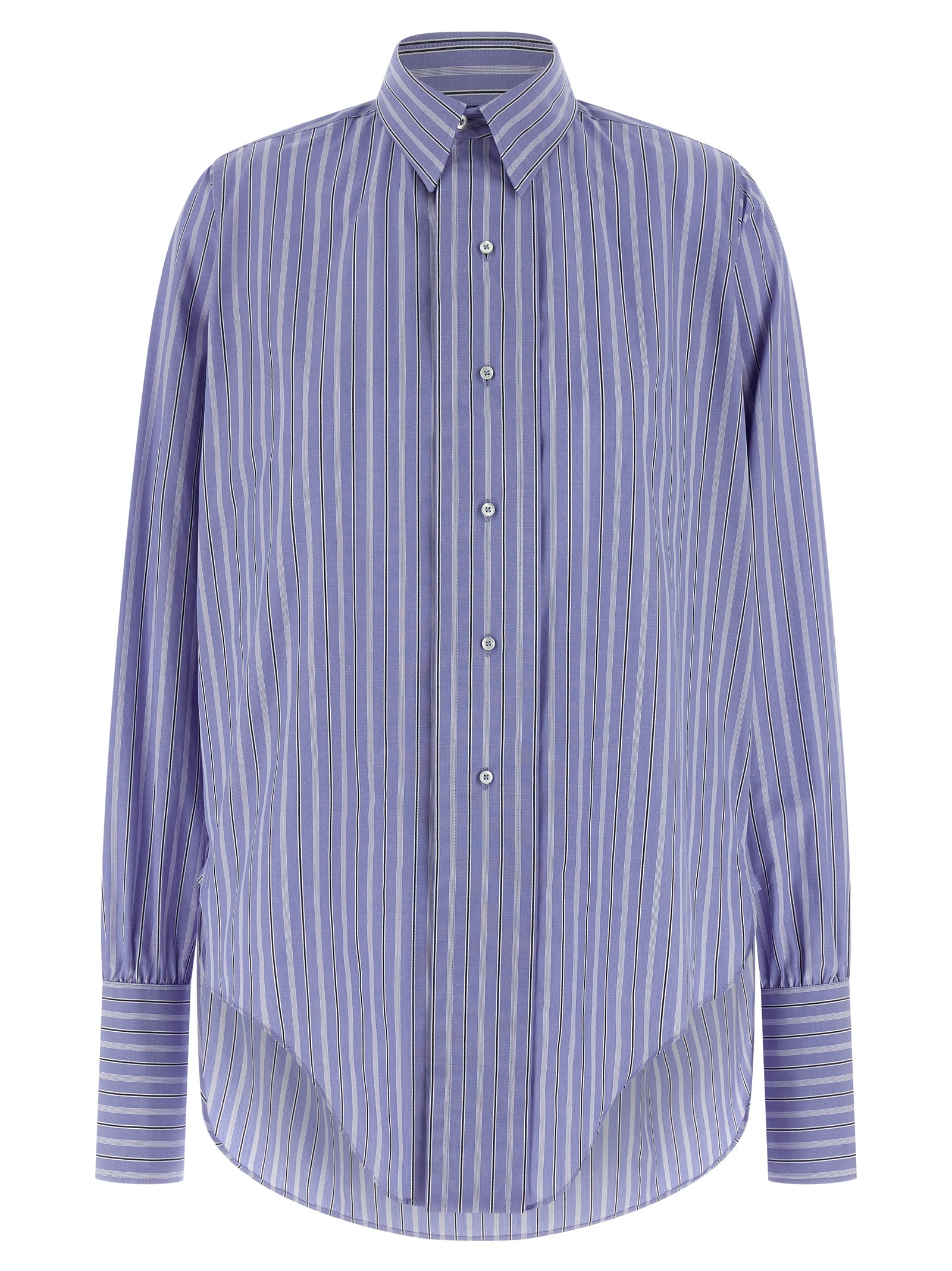 Maison Margiela Blaue Baumwollbluse