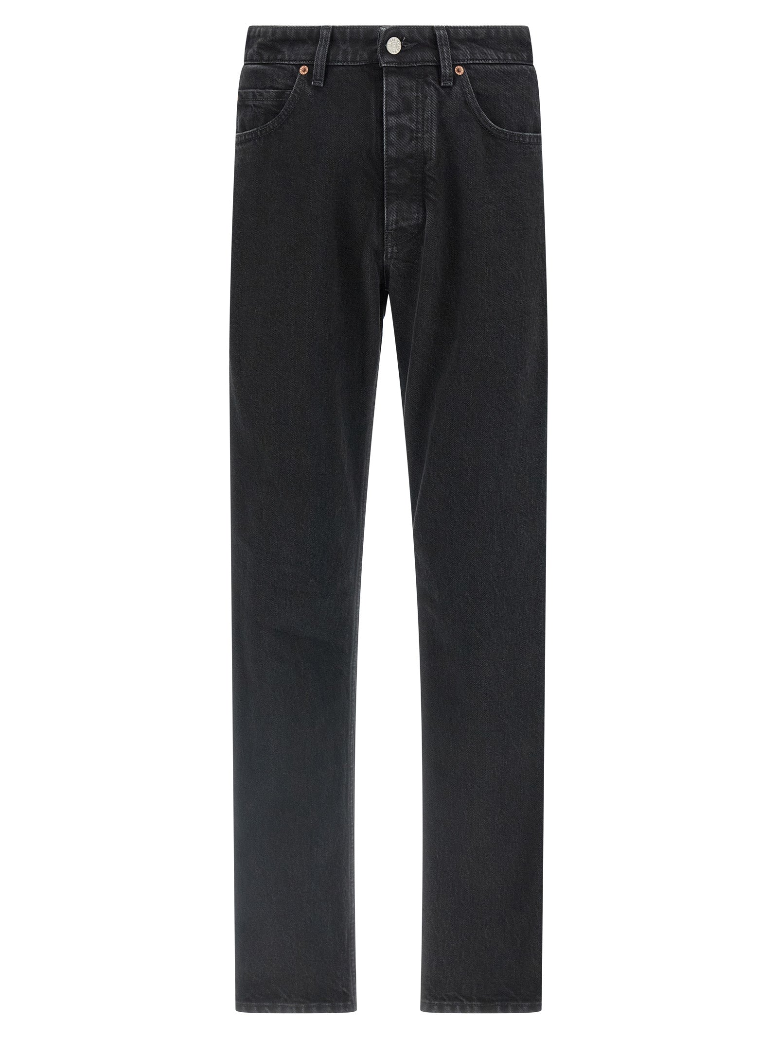 MM6 Maison Margiela Schwarze Baumwoll-Jeans mit schmal zulaufendem Bein