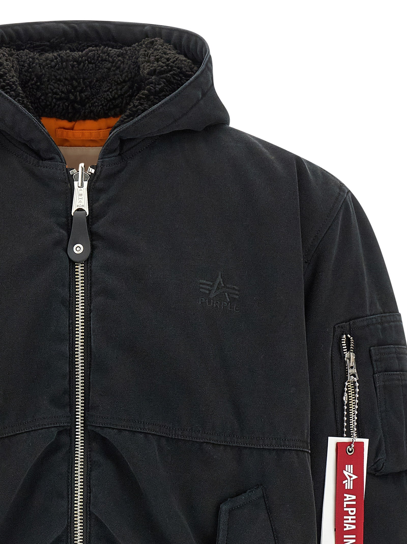 PURPLE Mehrfarbige Baumwoll-Bomberjacke
