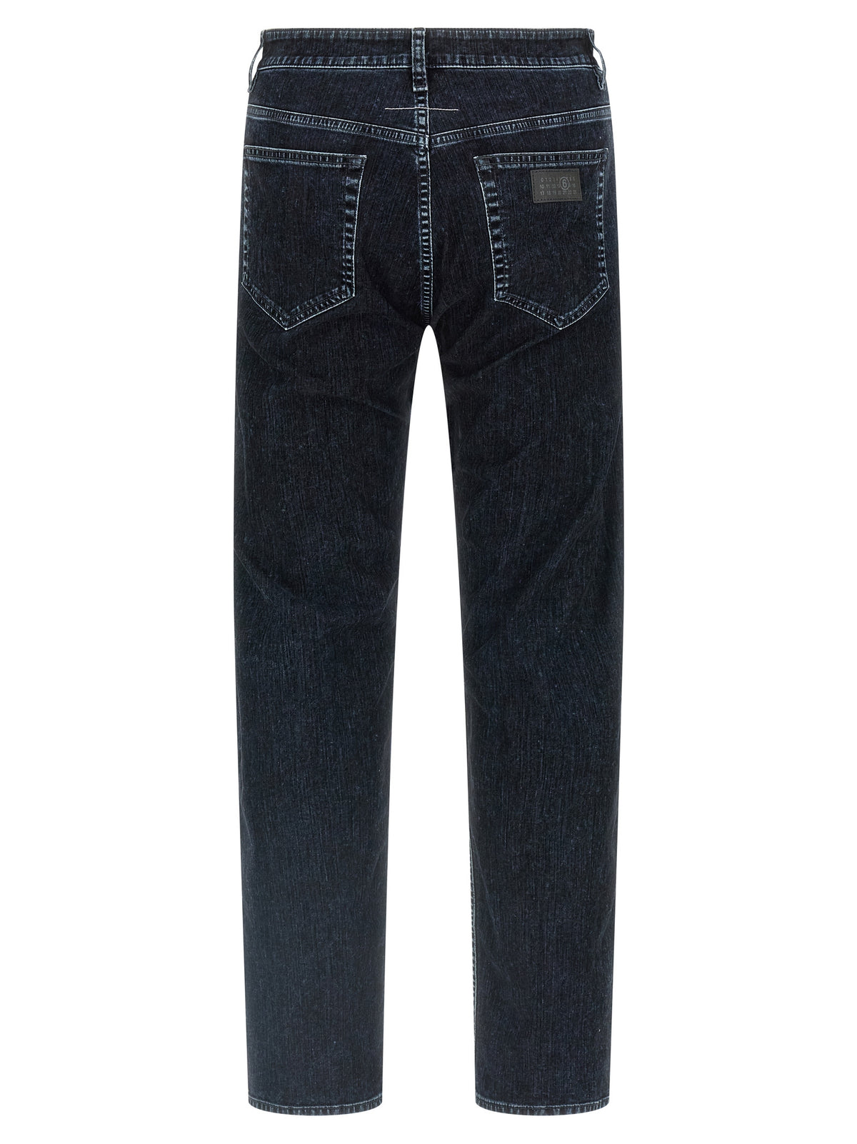 MM6 Maison Margiela Schwarze Baumwoll-Jeans mit geradem Bein