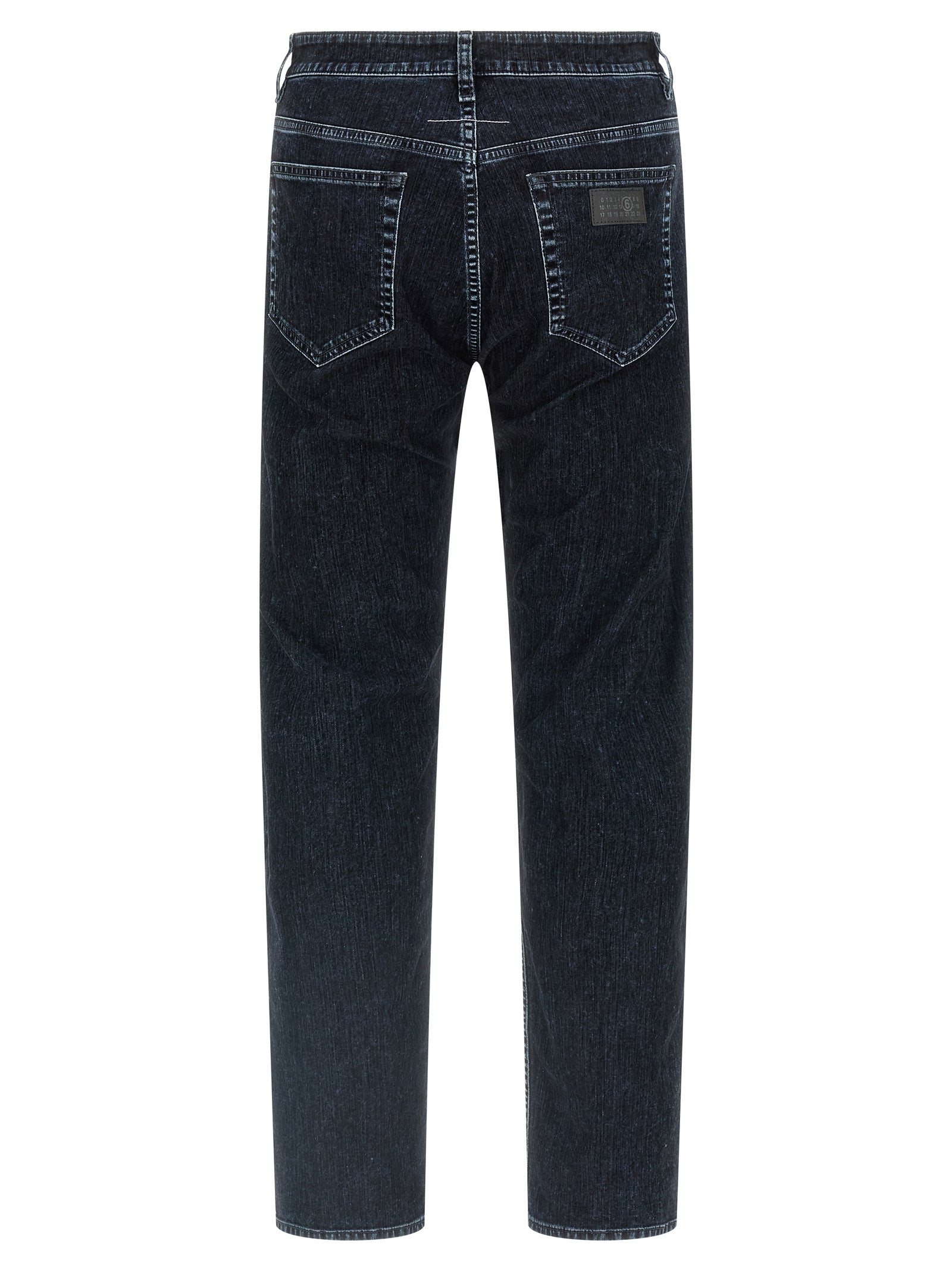 MM6 Maison Margiela Schwarze Baumwoll-Jeans mit geradem Bein