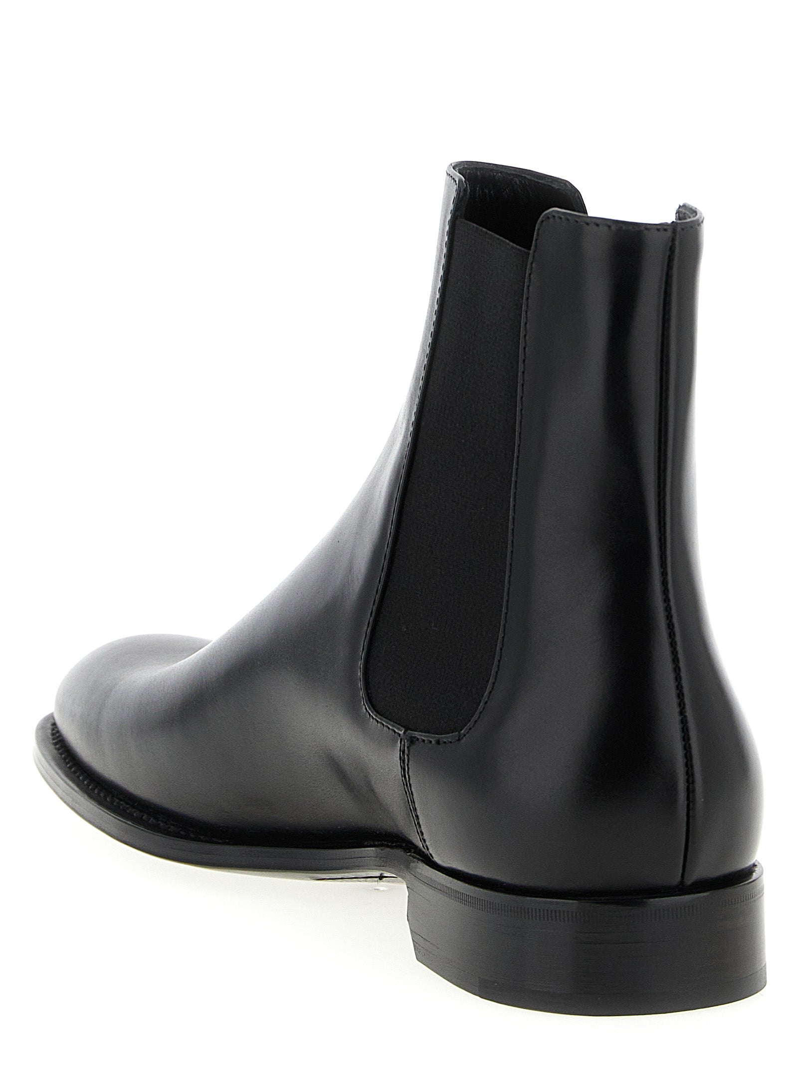 Saint Laurent Schwarze Chelsea Boots aus Kalbsleder
