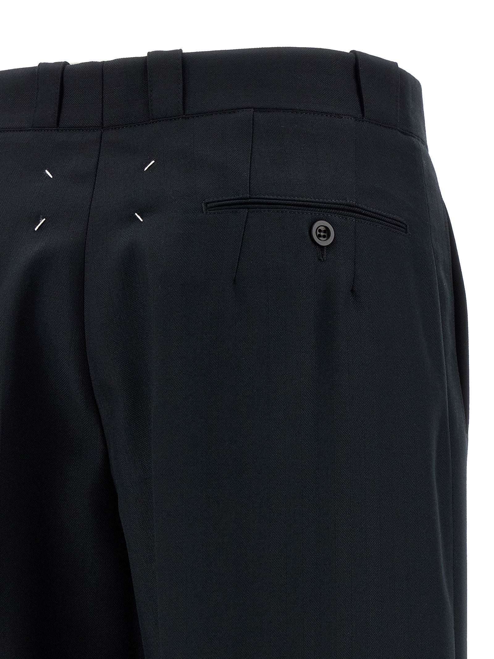Maison Margiela Schwarze Wollhose