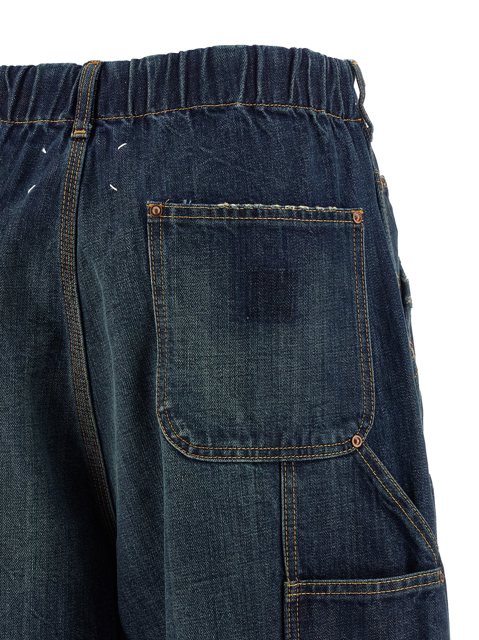 Maison Margiela Blaue Baumwolljeans im Relaxed Fit