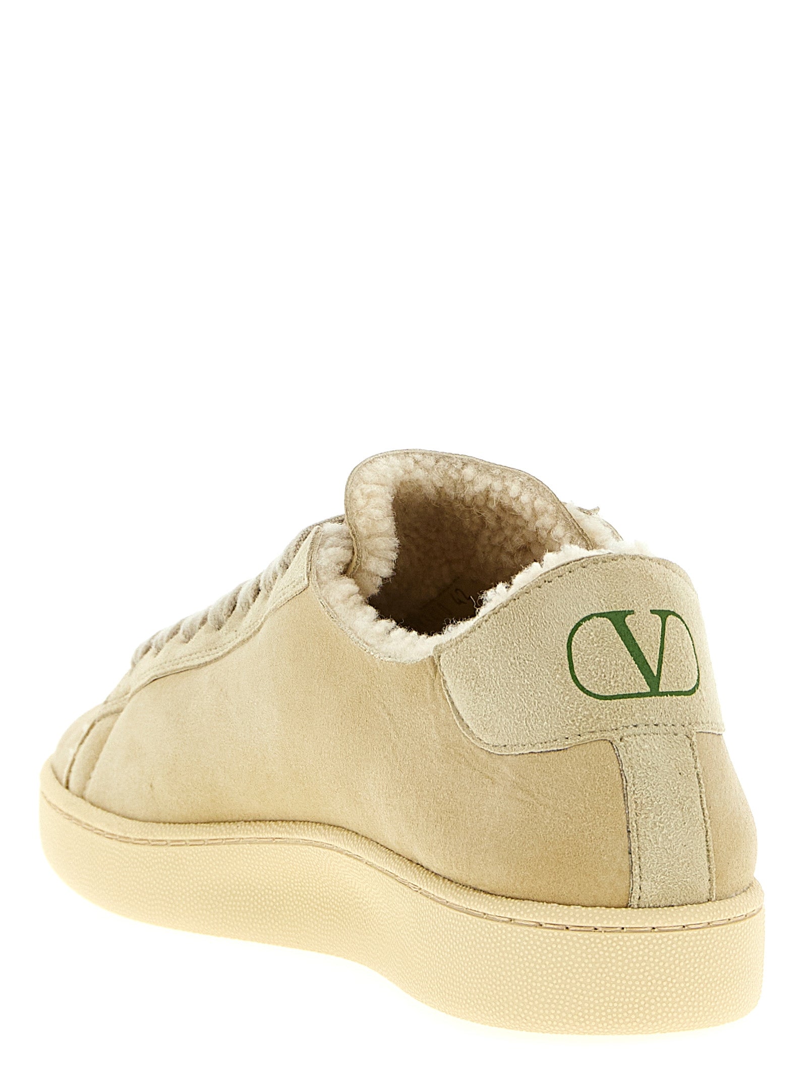 Valentino Garavani Beige Ziegenleder Low-Top-Sneaker