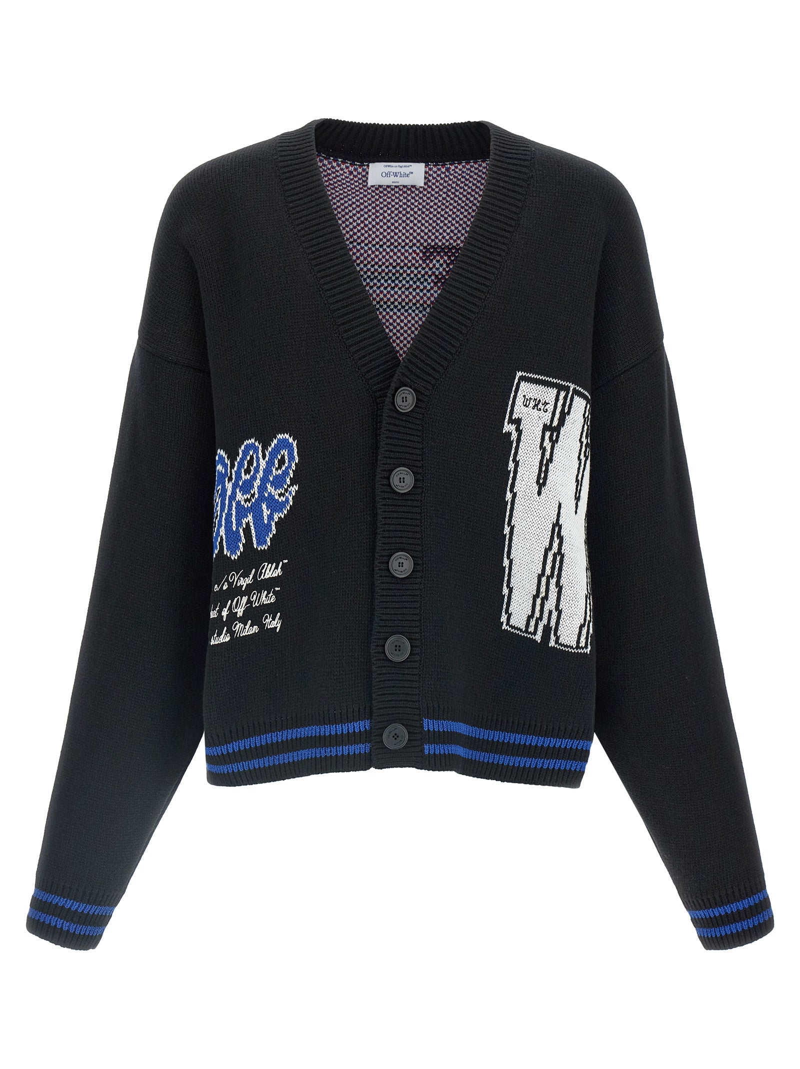 Off-White Schwarzer Baumwollcardigan