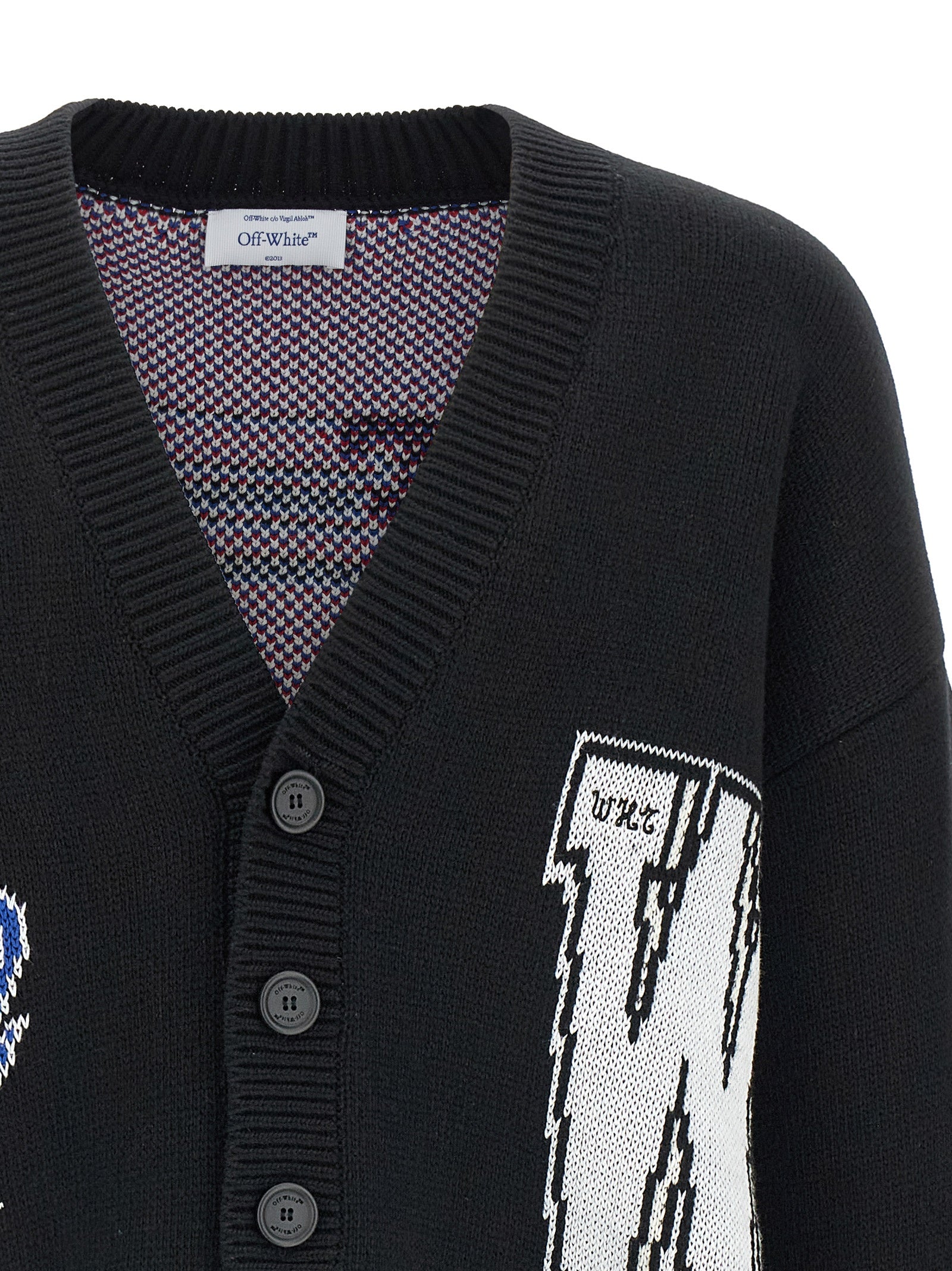 Off-White Schwarzer Baumwollcardigan