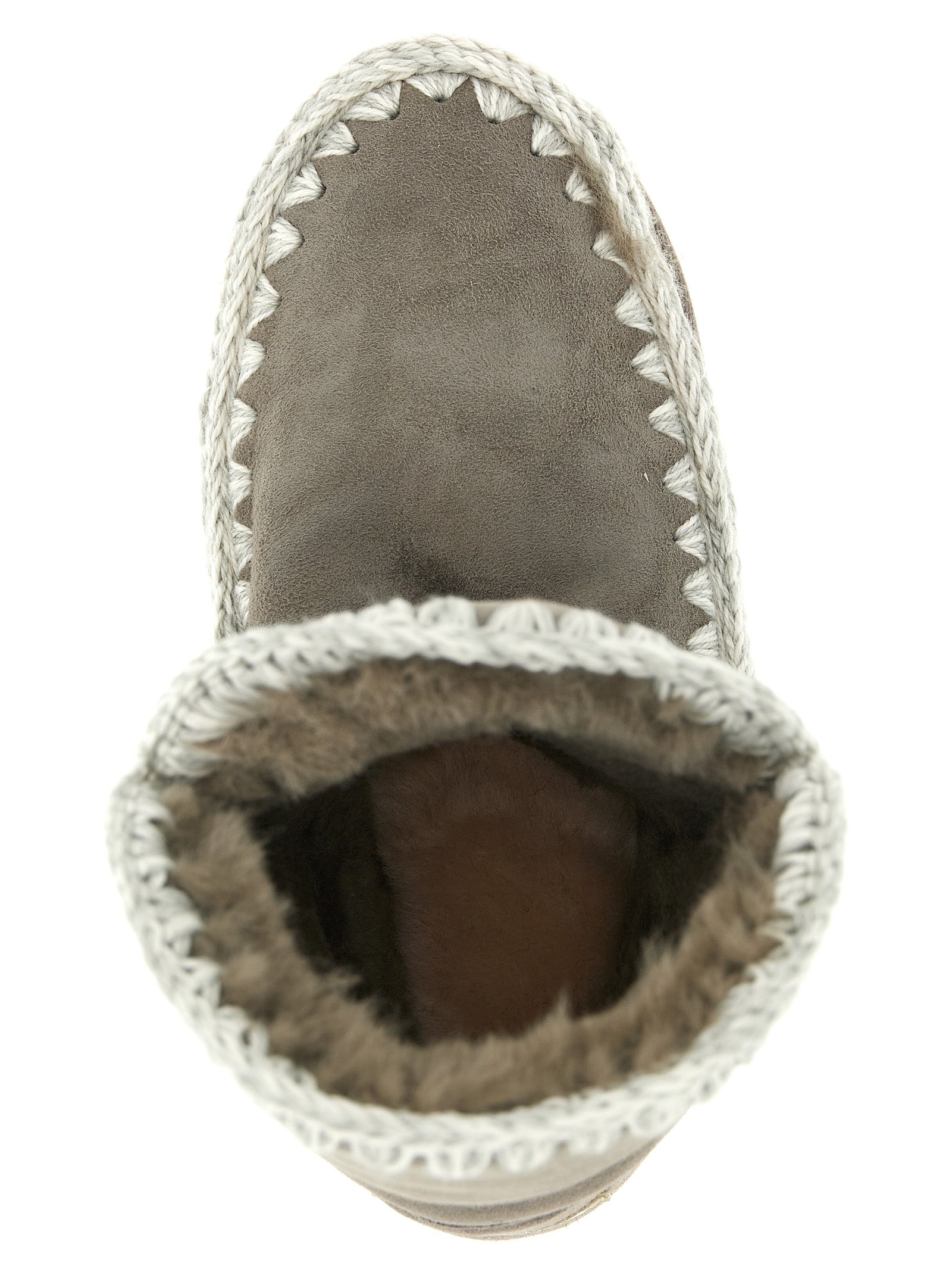 Mou Graue Lammleder-Stiefeletten