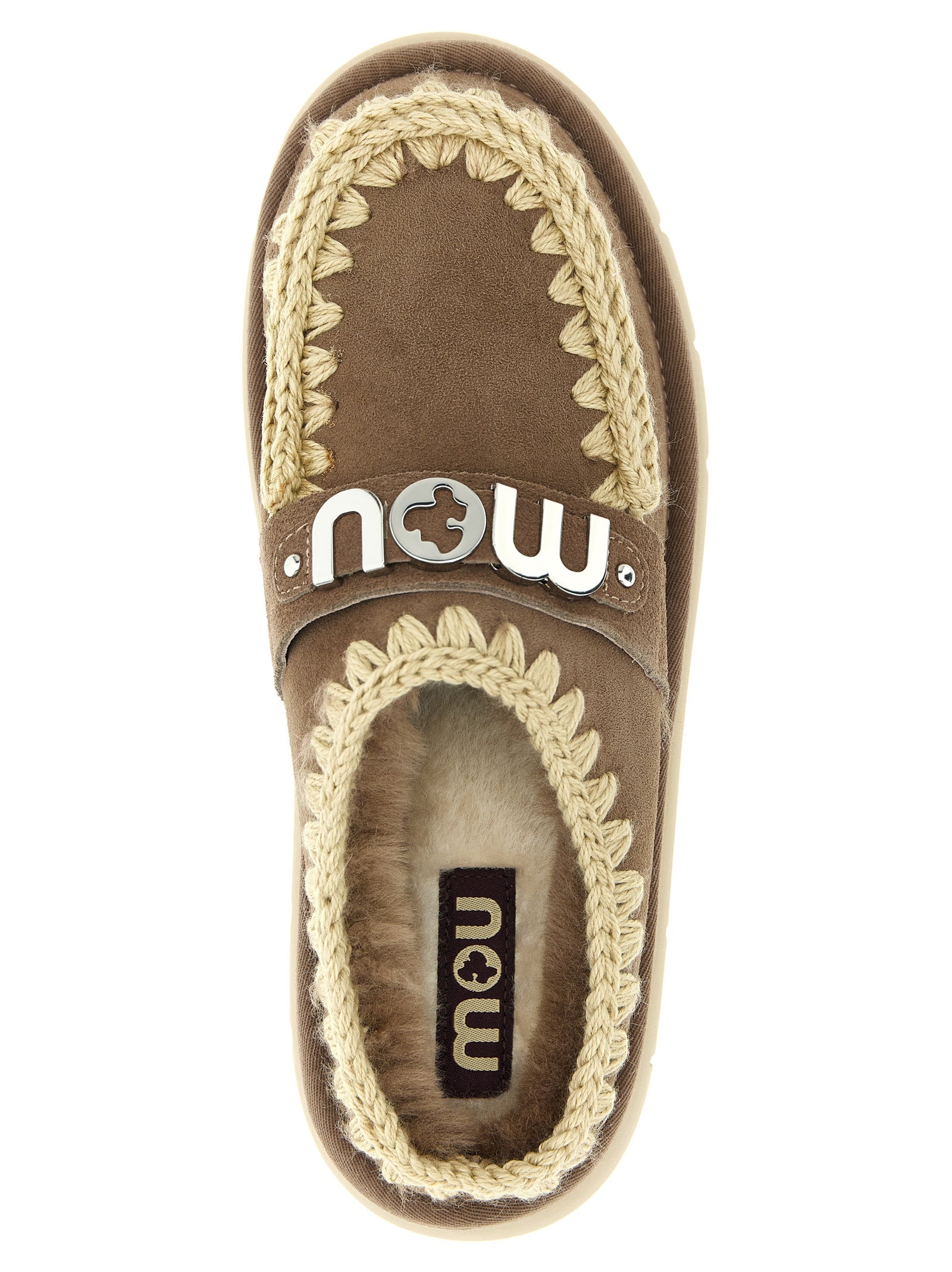 Mou Braune Lammleder-Clogs