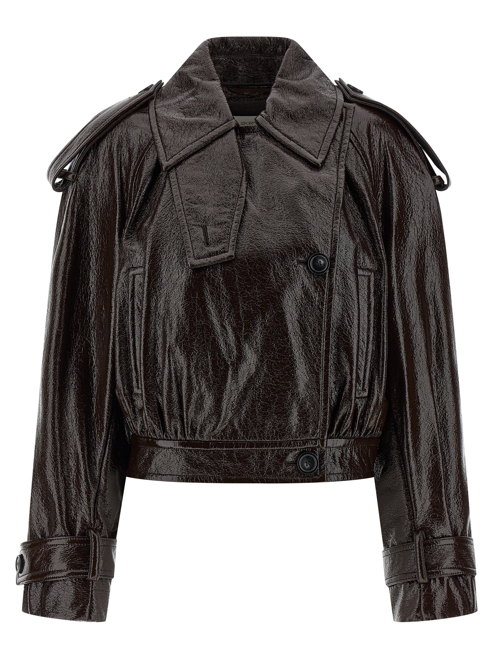 Sportmax Brauner Baumwollmantel