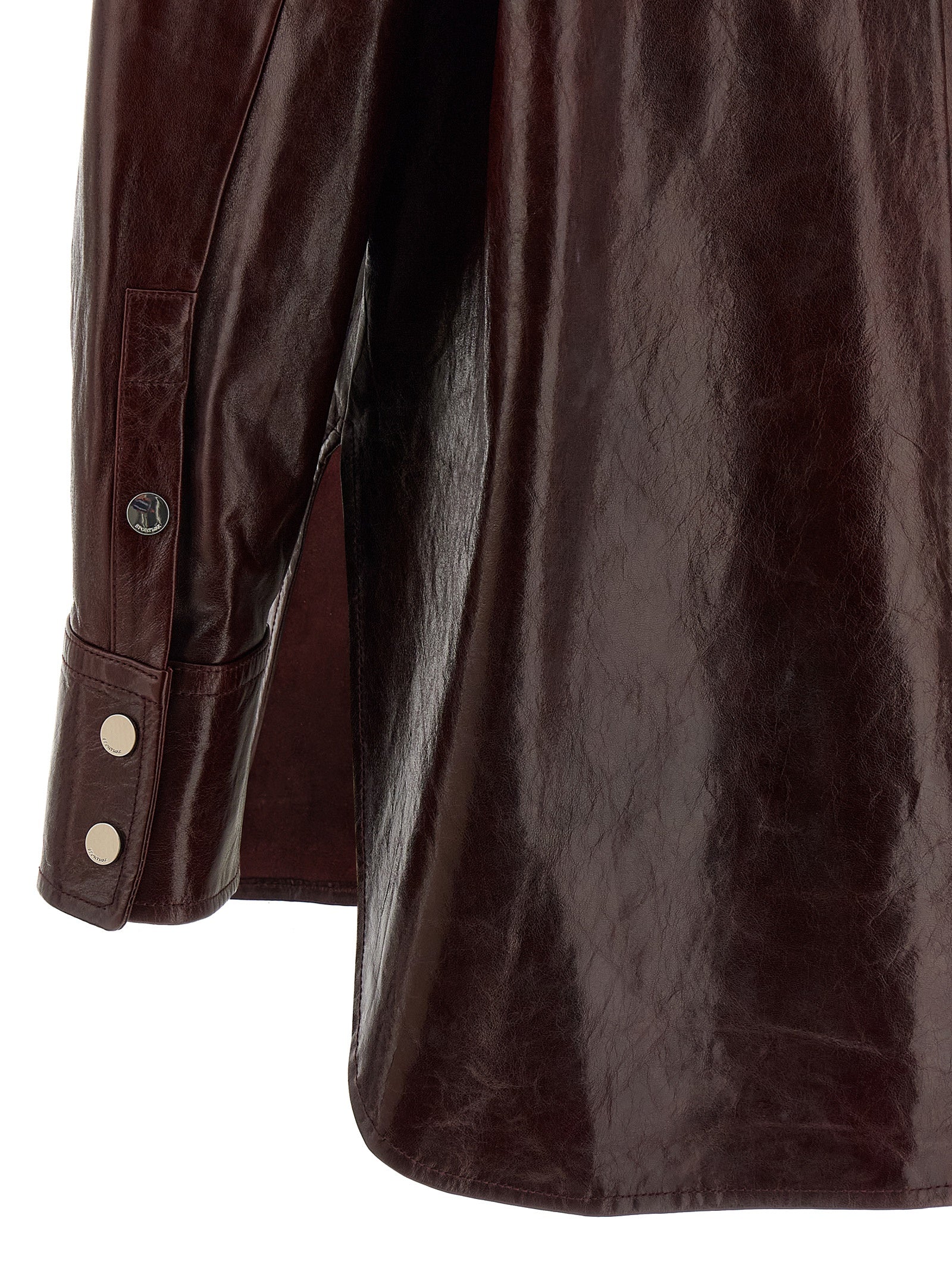 Sportmax Bordeaux Lammlederbluse