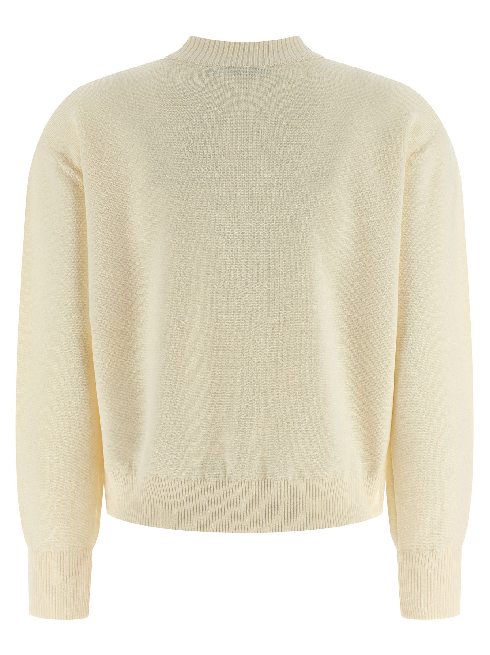 Max Mara Weiße Strickjacke aus reiner Schurwolle