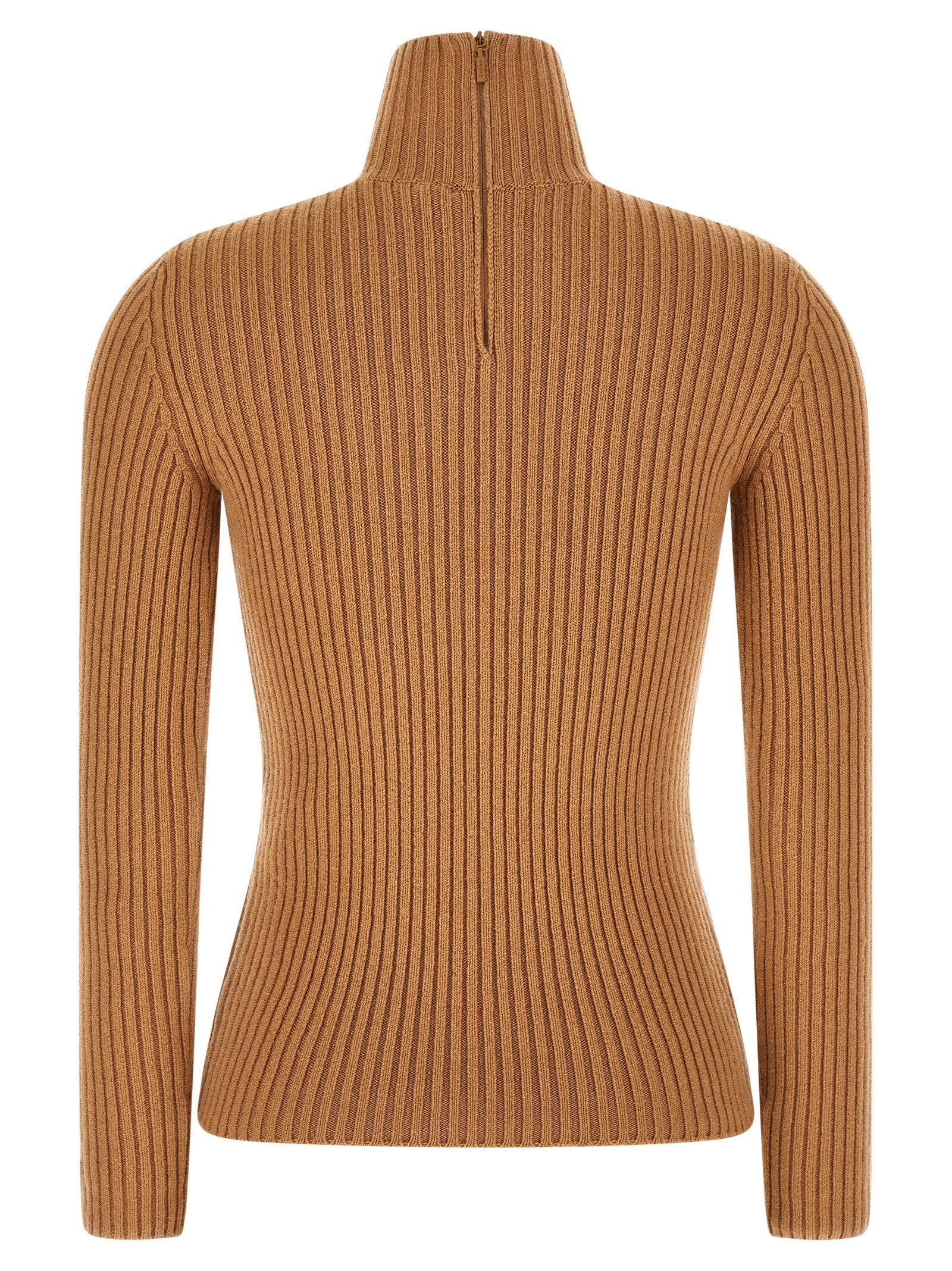 Max Mara Beige Wollstrickjacke