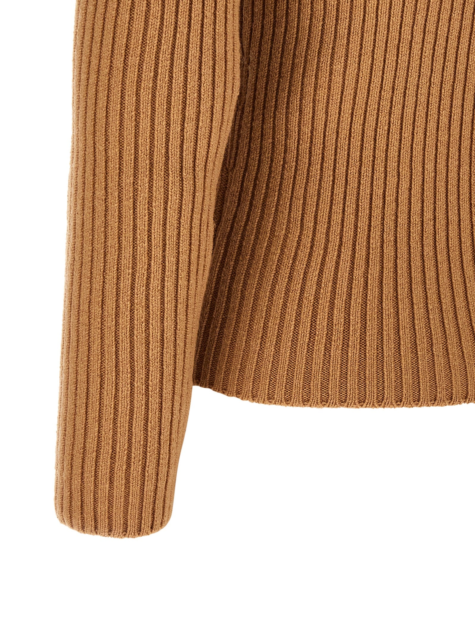 Max Mara Beige Wollstrickjacke