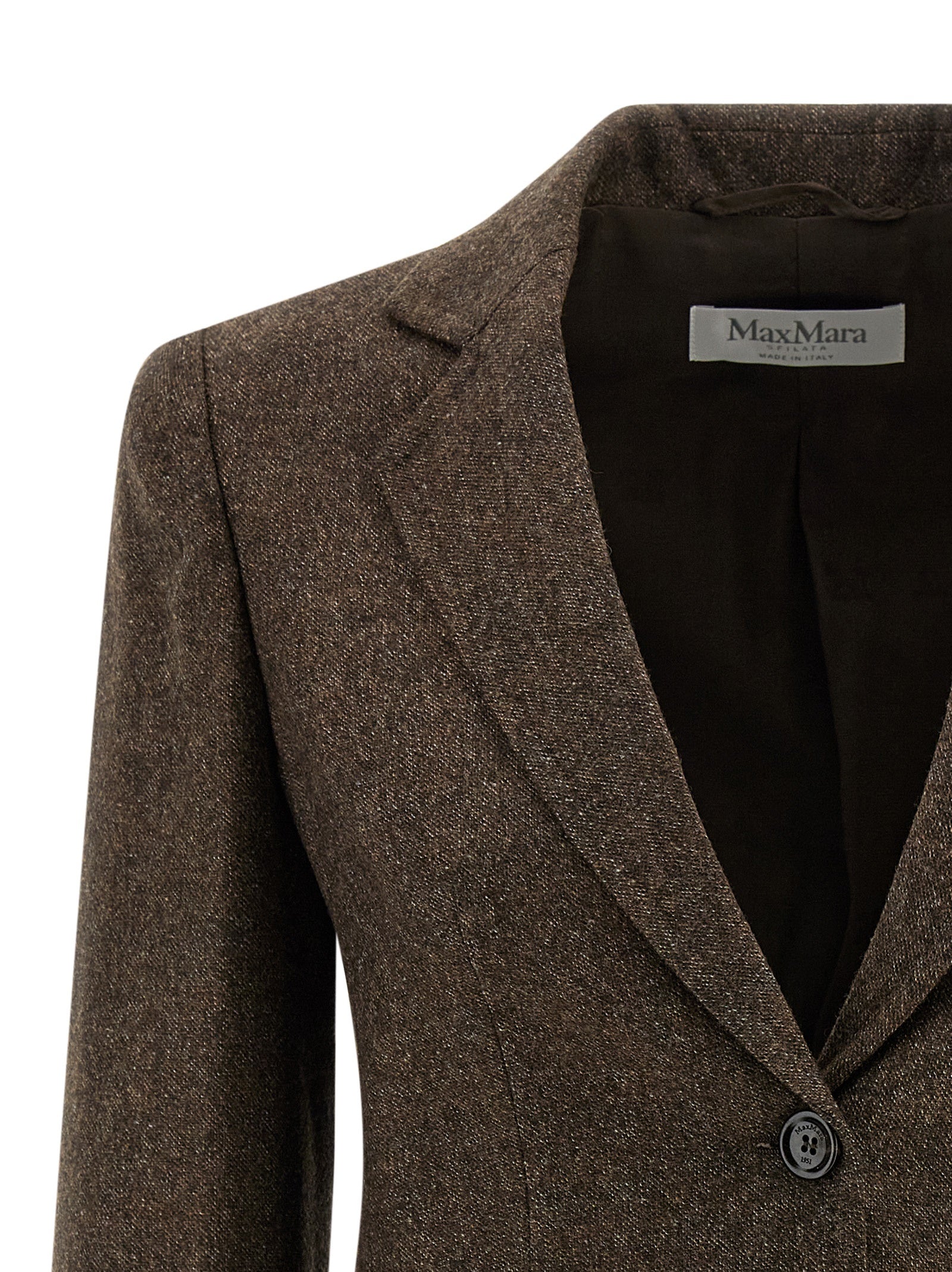 Max Mara Brauner Blazer aus reiner Schurwolle