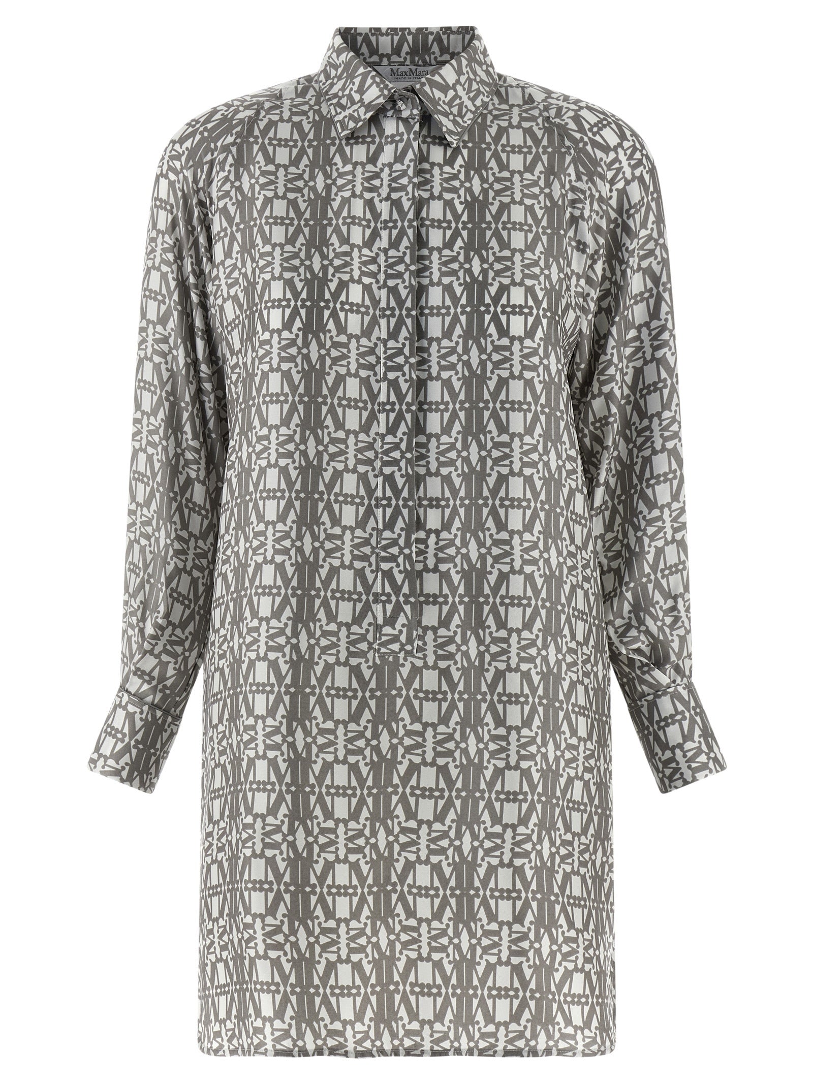 Max Mara Graues Seiden-Minikleid