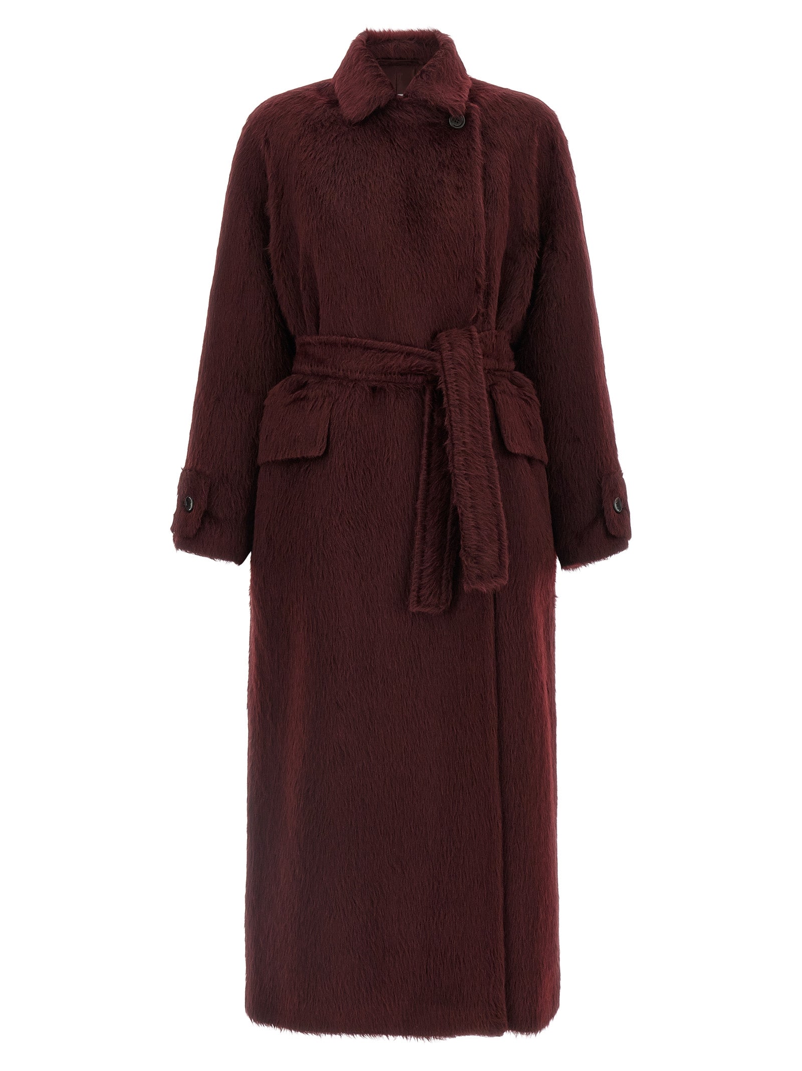 Max Mara Bordeaux Wollmantel