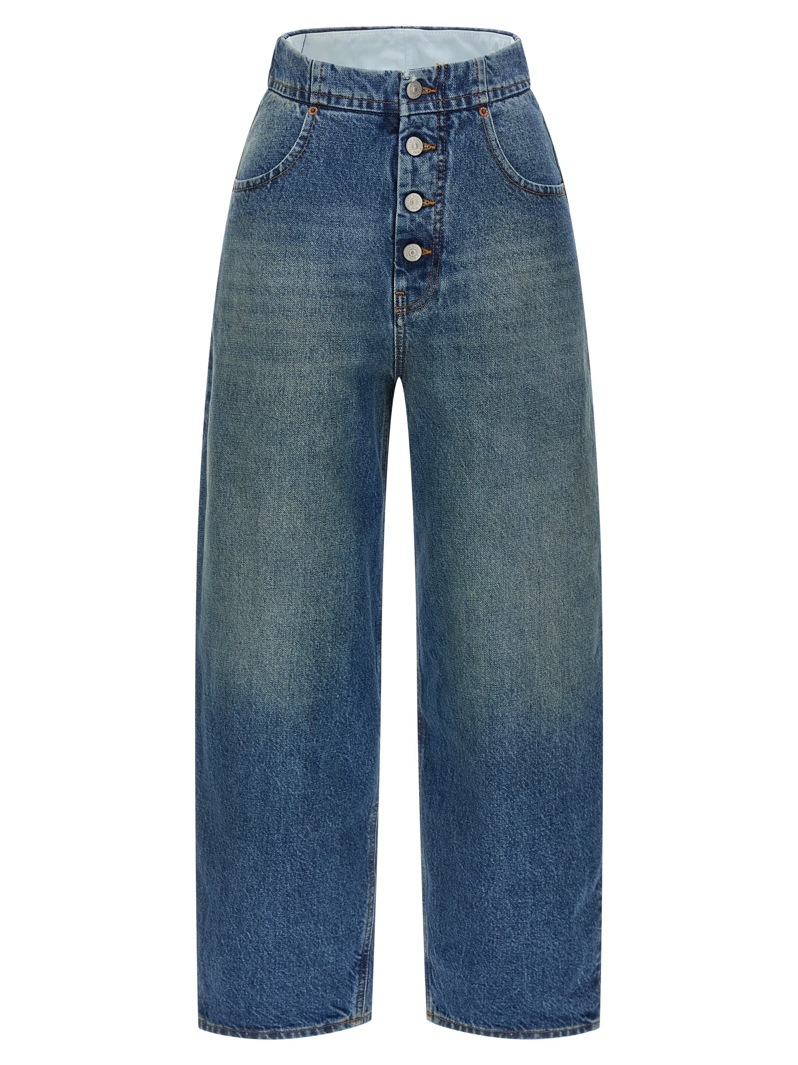 MM6 Maison Margiela Blaue Jeans aus Baumwolle im geraden Schnitt