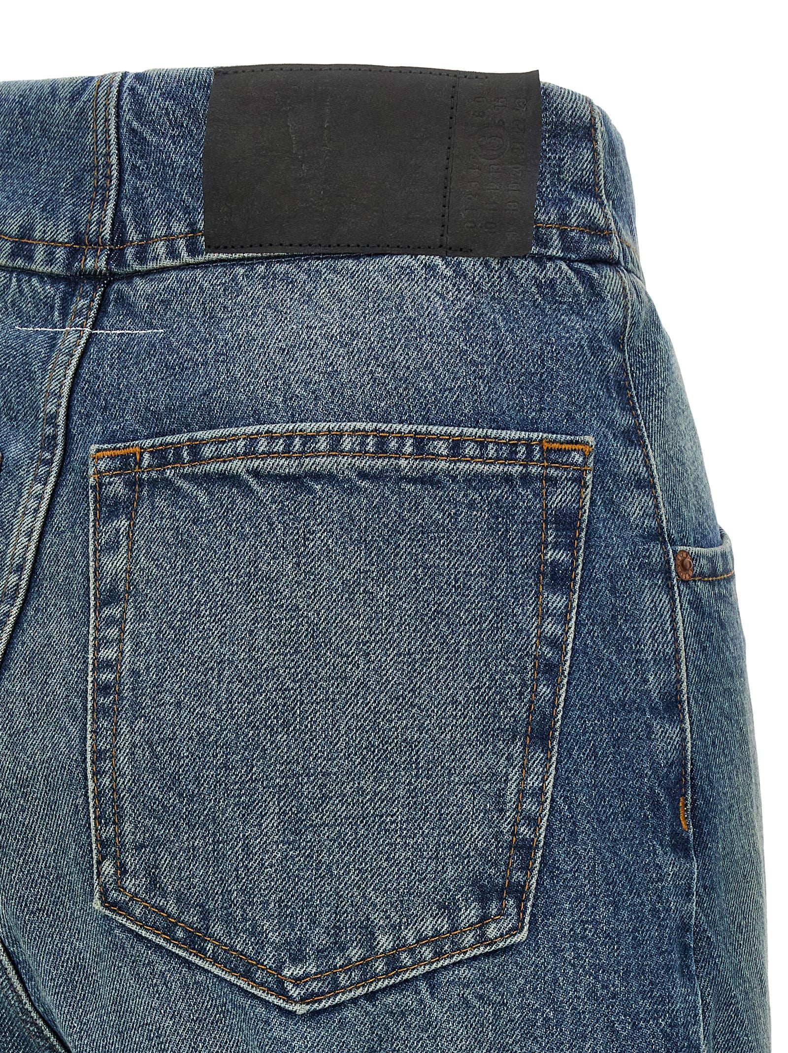 MM6 Maison Margiela Blaue Jeans aus Baumwolle im geraden Schnitt