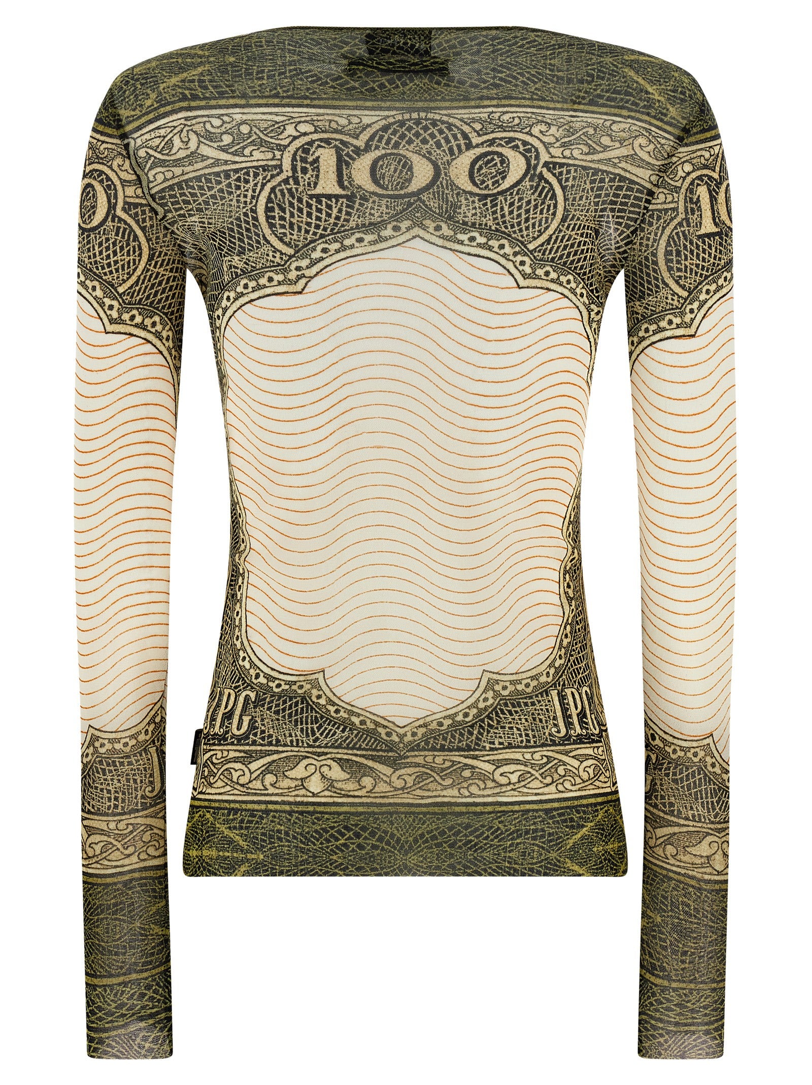 Jean Paul Gaultier Langarm-T-Shirt aus mehrfarbigem Polyamid