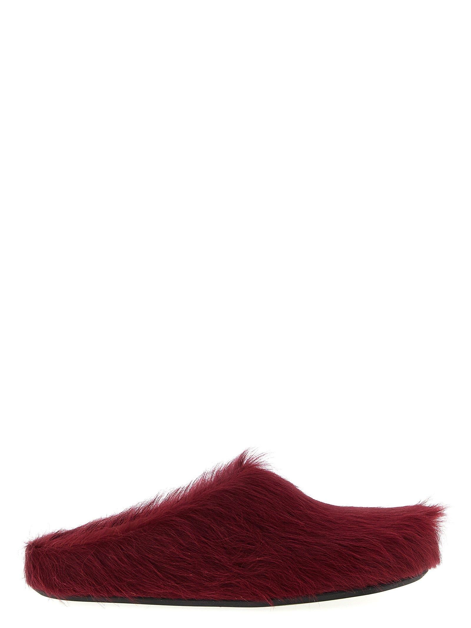 Marni Bordeaux Kalbsleder Clogs