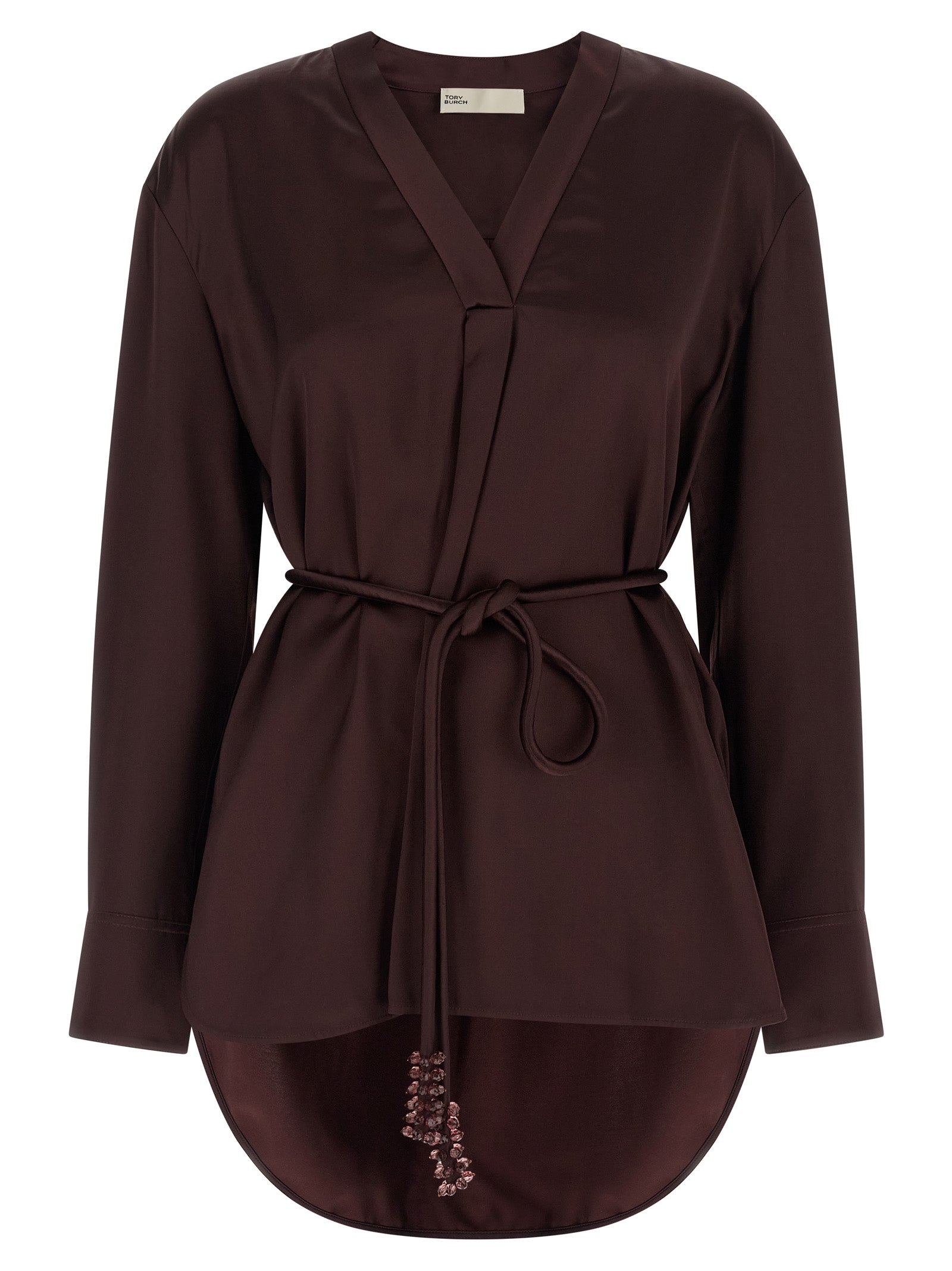 Tory Burch Bordeaux Viskose-Bluse